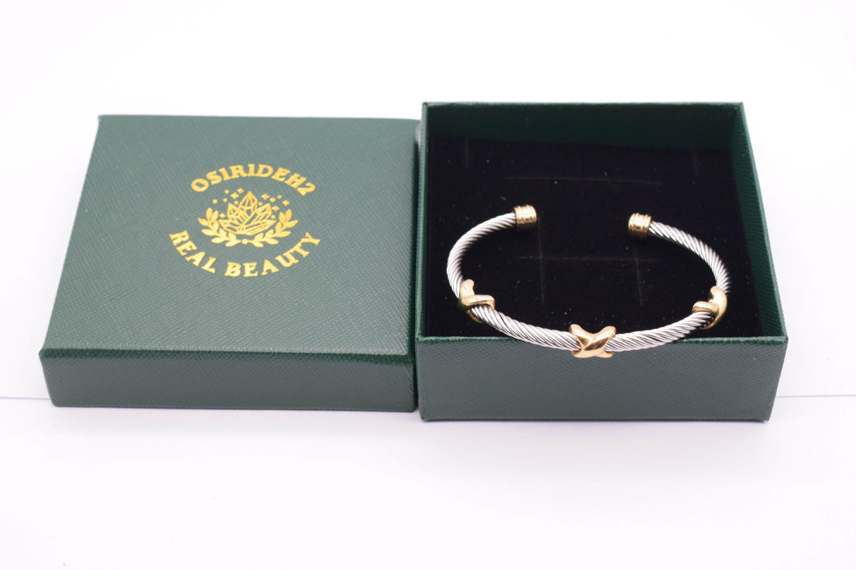OSIRIDEH2 Cable Bracelets For Women, Multifunctional Twisted Bracelets for Women, Famous Twisted Cable Bracelets Bracelet Designs Women's Bracelets Fashion Jewelry Trendy Women' (Gold)