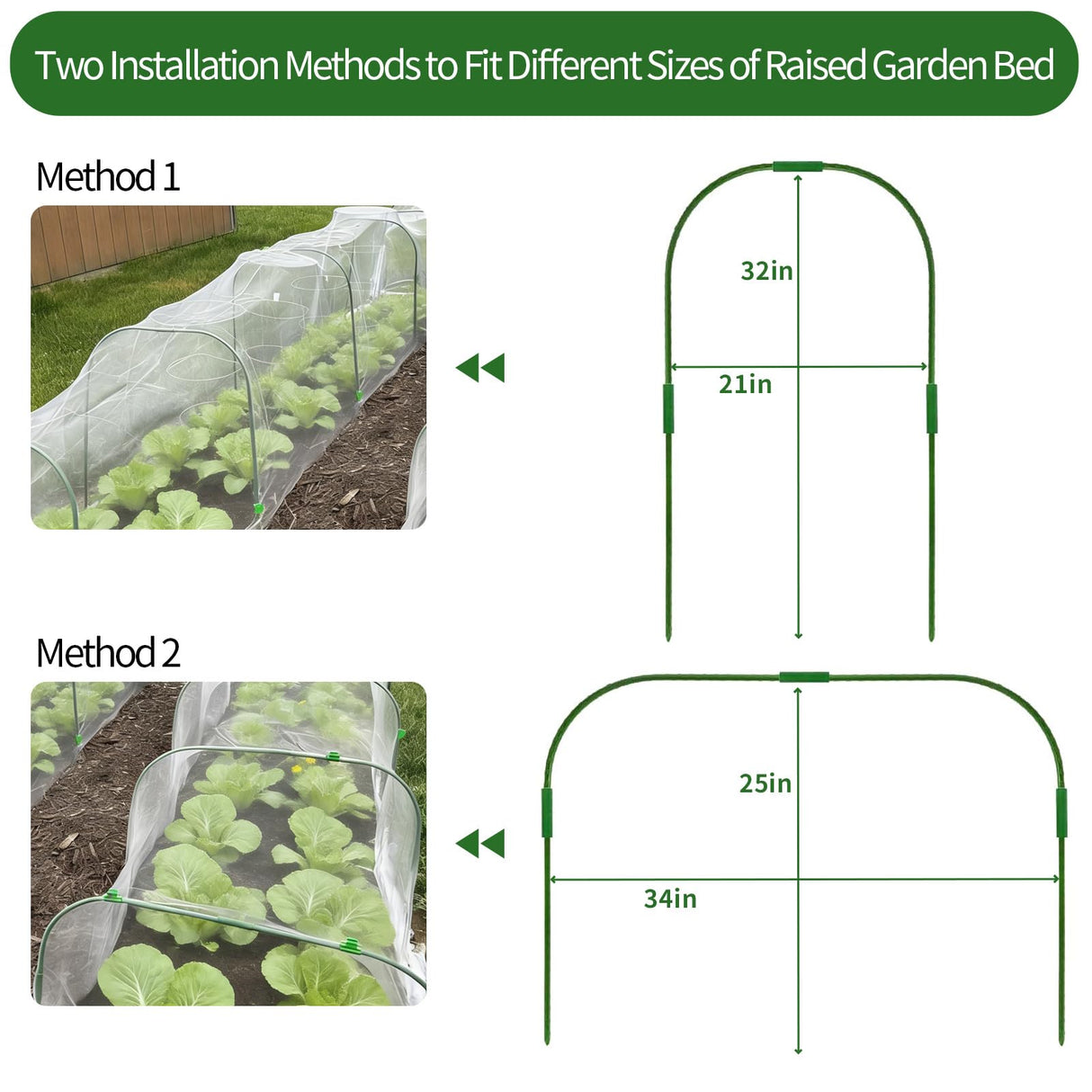 Garden Netting Kit for Raised Beds, Ultra Fine Garden Mesh Netting 8x20ft & 5 Sets Garden Hoops with Clips, Row Cover Net Protection Plant Covers Set for Greenhouse Vegetable Fruits Flowers Barrier