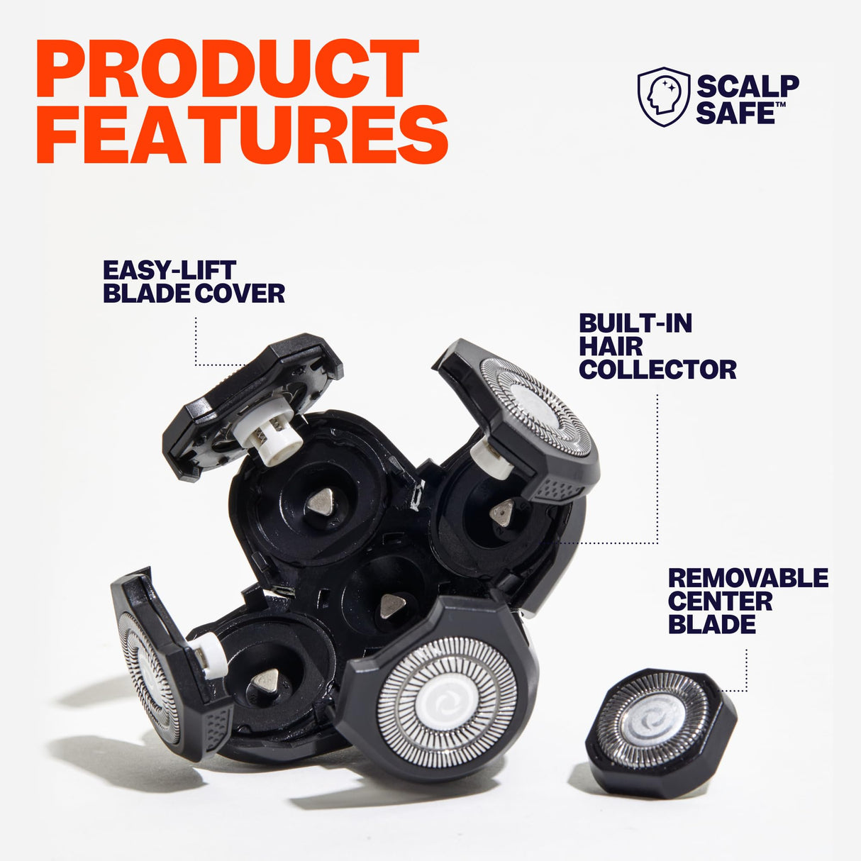 Freebird FlexSeries Blade 3 Pack Refills - No Irritation, Razor Bumps or Ingrown Hairs, Ultra-Sharp, Durable, ScalpSafe Design, QuickSnap Install, Replace Every 50 Shaves, Compatible with FlexSeries