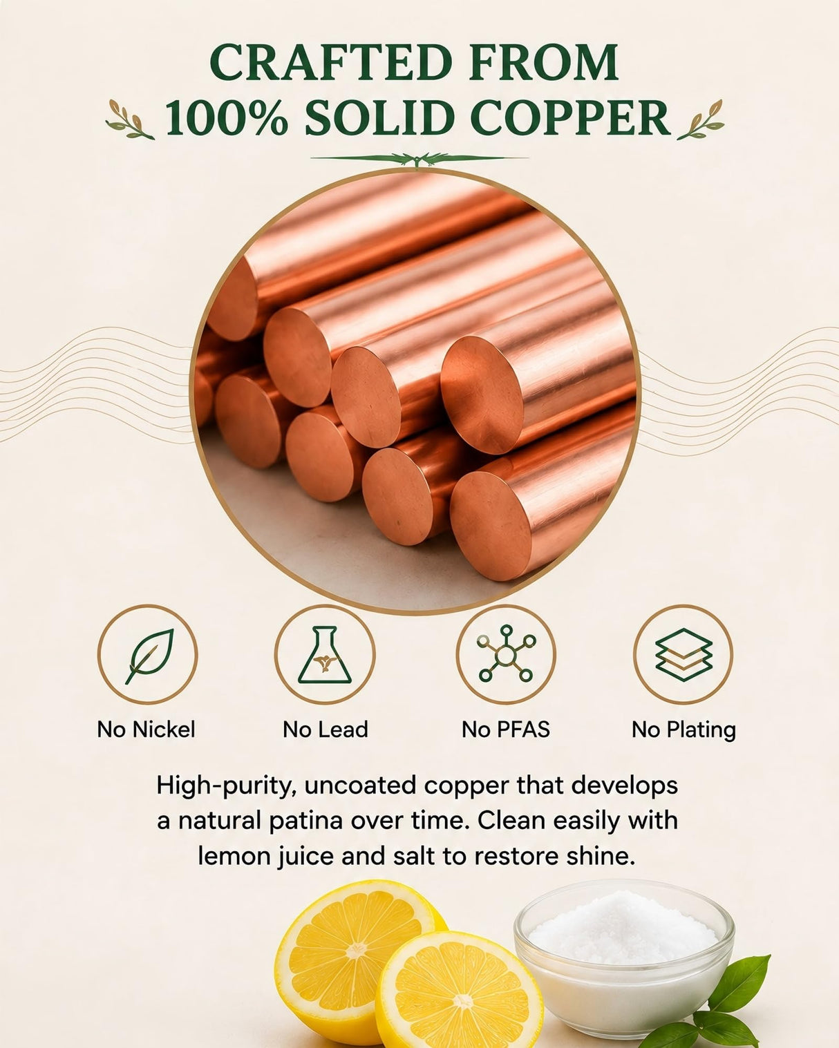 Fashtour Pure Copper Bracelet – Copper Bracelet for Men & Women – 100% Solid, Raw & Handmade Hammered Tibetan Cuff Bangle (Vintage Floral)