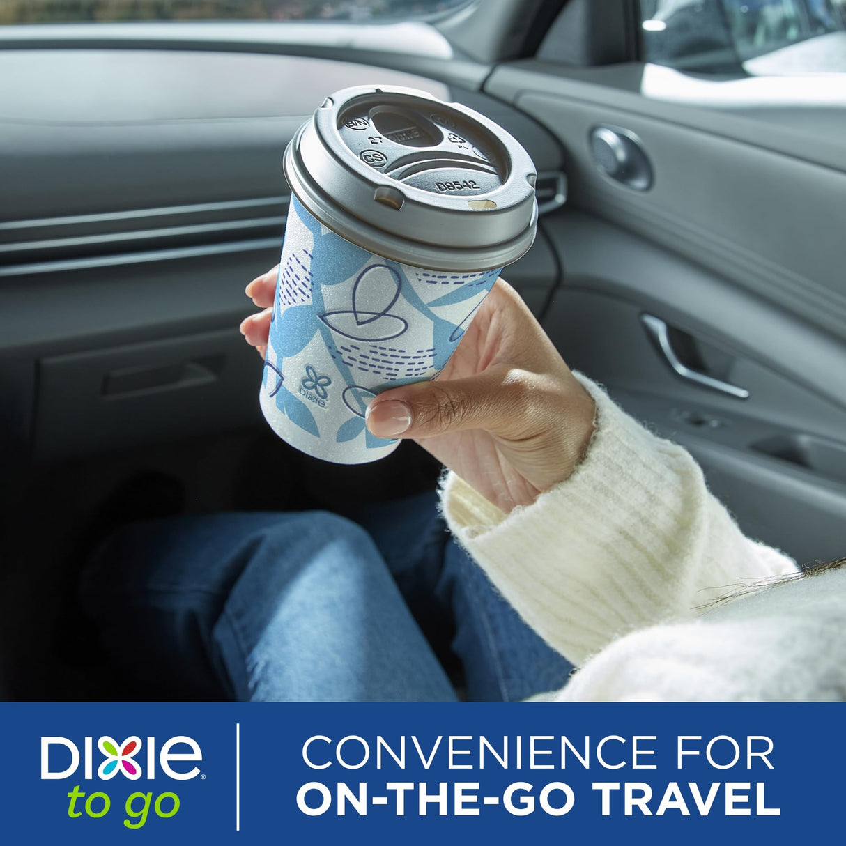 Dixie To Go Paper Coffee Cups With Lids, 12 oz, 66 ct, Disposable Insulated Paper Cups for On-The-Go Hot or Cold Beverages