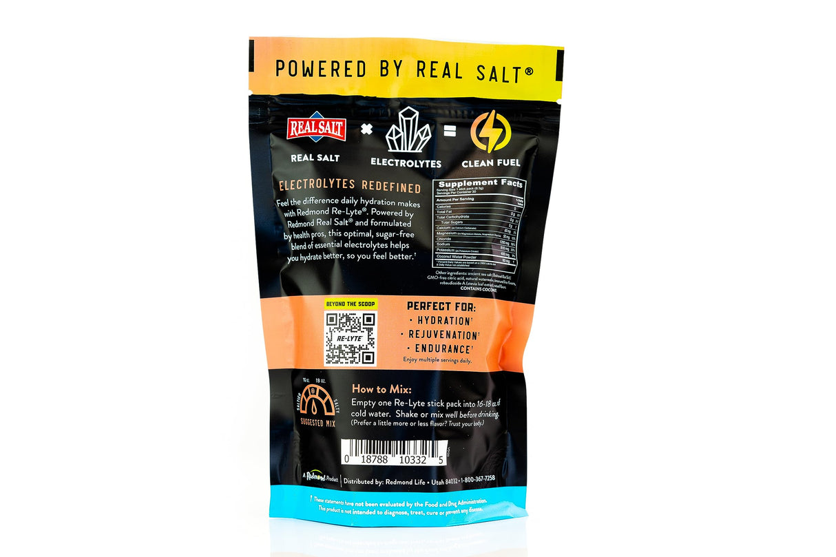 REDMOND Re-Lyte Hydration Electrolyte Powder Mix, Watermelon Lime (30 Stick Packs)