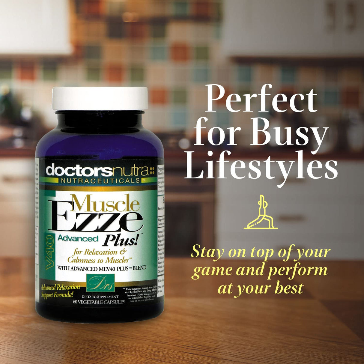 Doctors Nutra Nutraceuticals Muscle Ezze Plus - Day or Night Use Natural Relaxant - Gluten-Free - 60 Veg. Capsules