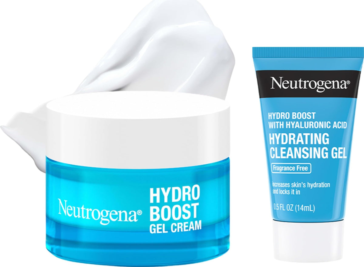 Neutrogena Hydro Boost Gel Cream Face Moisturizer + Trial Cleanser, 2 pk