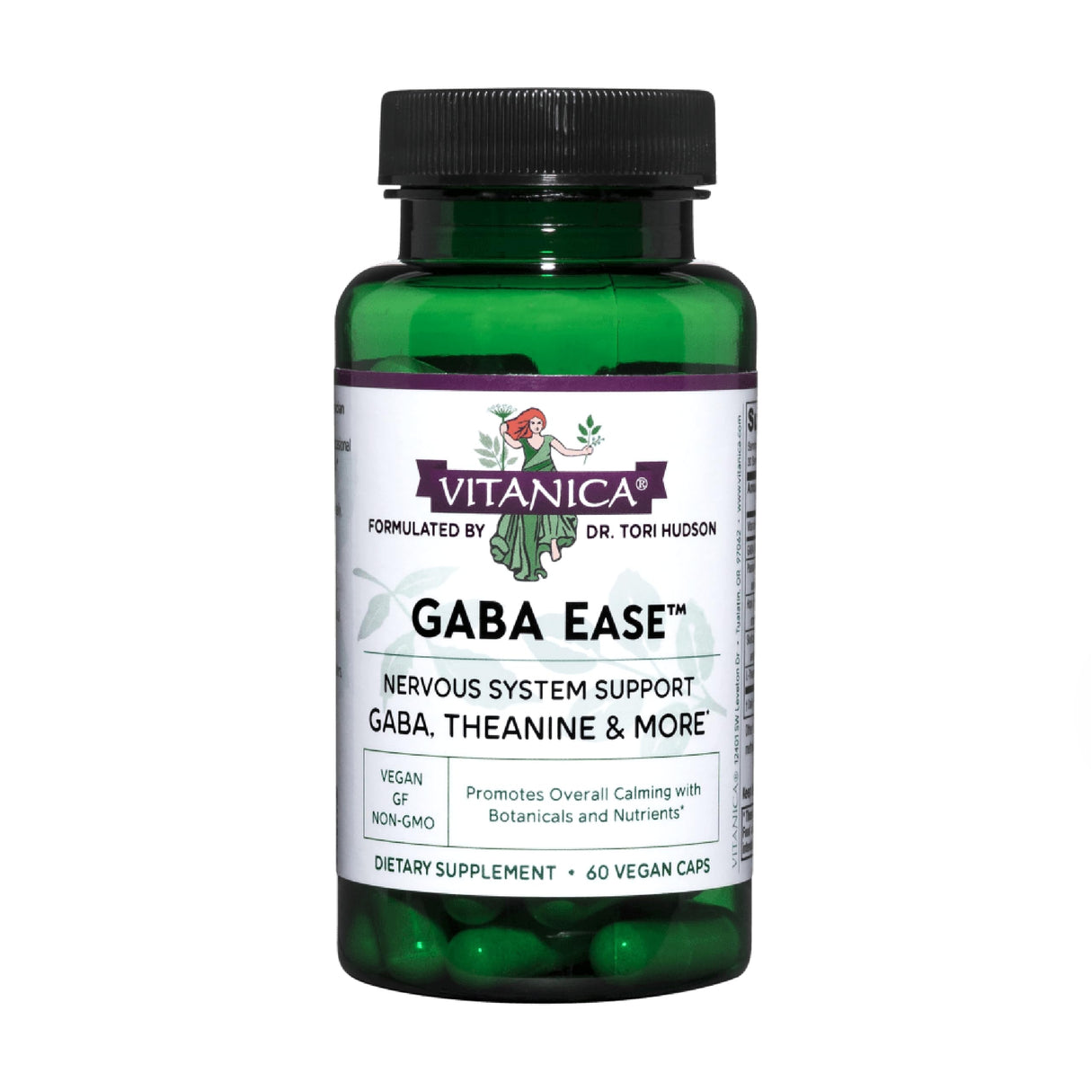 Vitanica, GABA Ease, Calming Support, Vegan, 60 Capsules