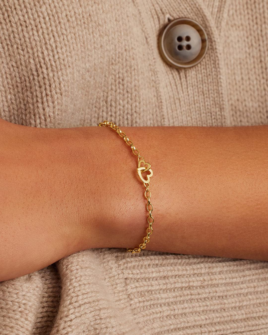 gorjana - Parker Heart Mini Bracelet 7 1/4" - 18k Gold Plated for Women
