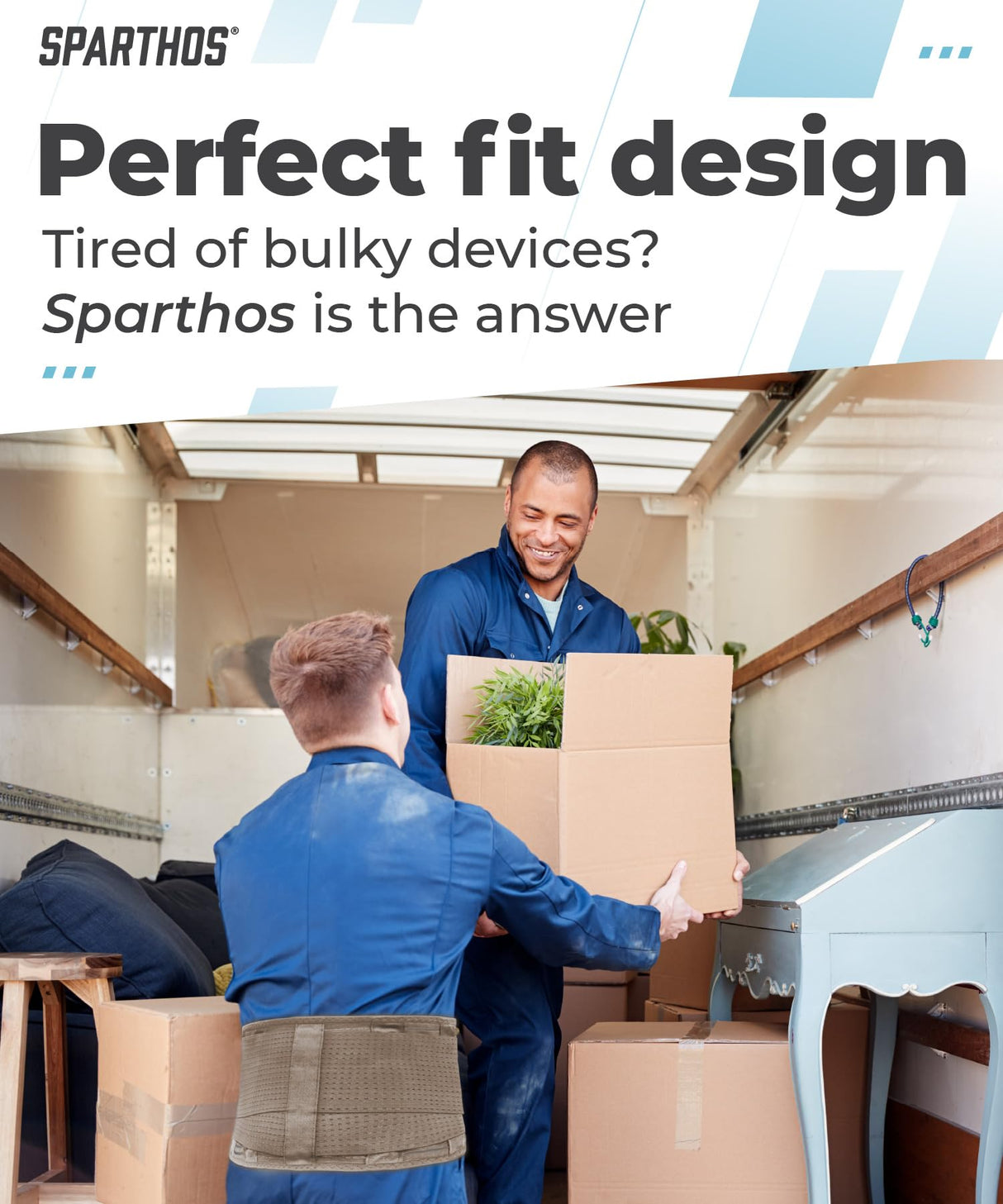 Sparthos Back Brace for Lower Back Pain - Immediate Relief from Sciatica, Herniated Disc - Breathable Design With Lumbar Support Pad - For Men & Women - Fits 38–44″ Waist (Beige-Medium, Check Sizing)