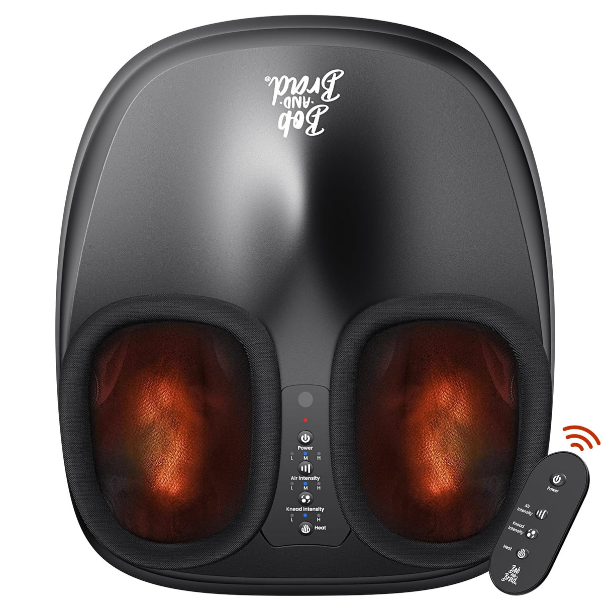 BOB AND BRAD Foot Massager with Heat and Remote,FSA HSA Eligible,Shiatsu Deep Kneading Electric Feet Massager Machine for Plantar Fasciitis, Men Size 12