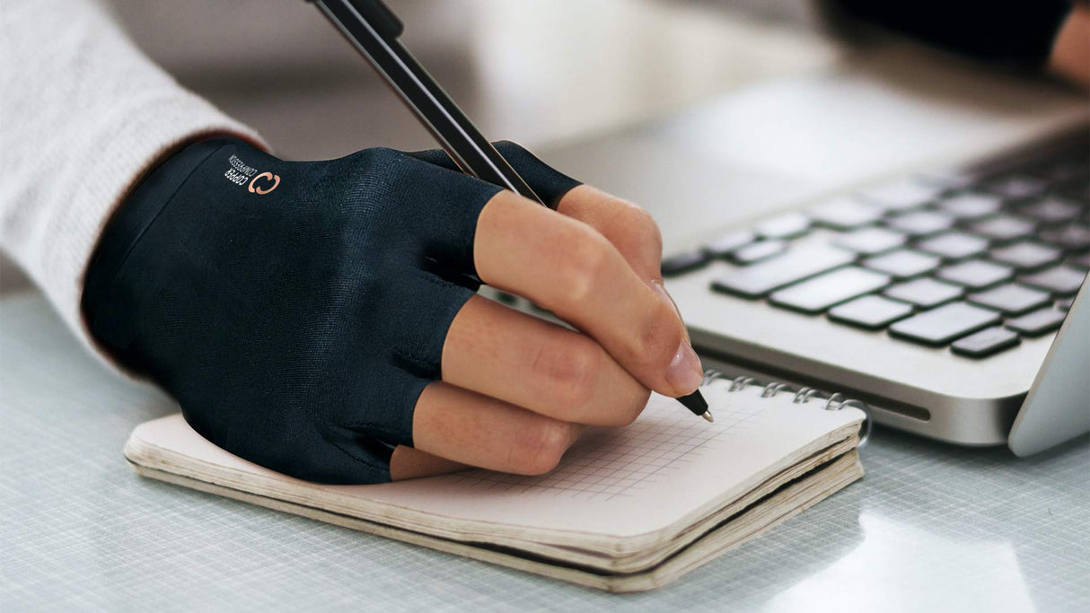 Copper Compression Arthritis Gloves | Fingerless Arthritis Carpal Tunnel Pain Relief for Men & Women | Hand Support Wrist Brace for Neuropathy, Rheumatoid, Tendonitis, Swelling, Crocheting, Typing Nude (XS)