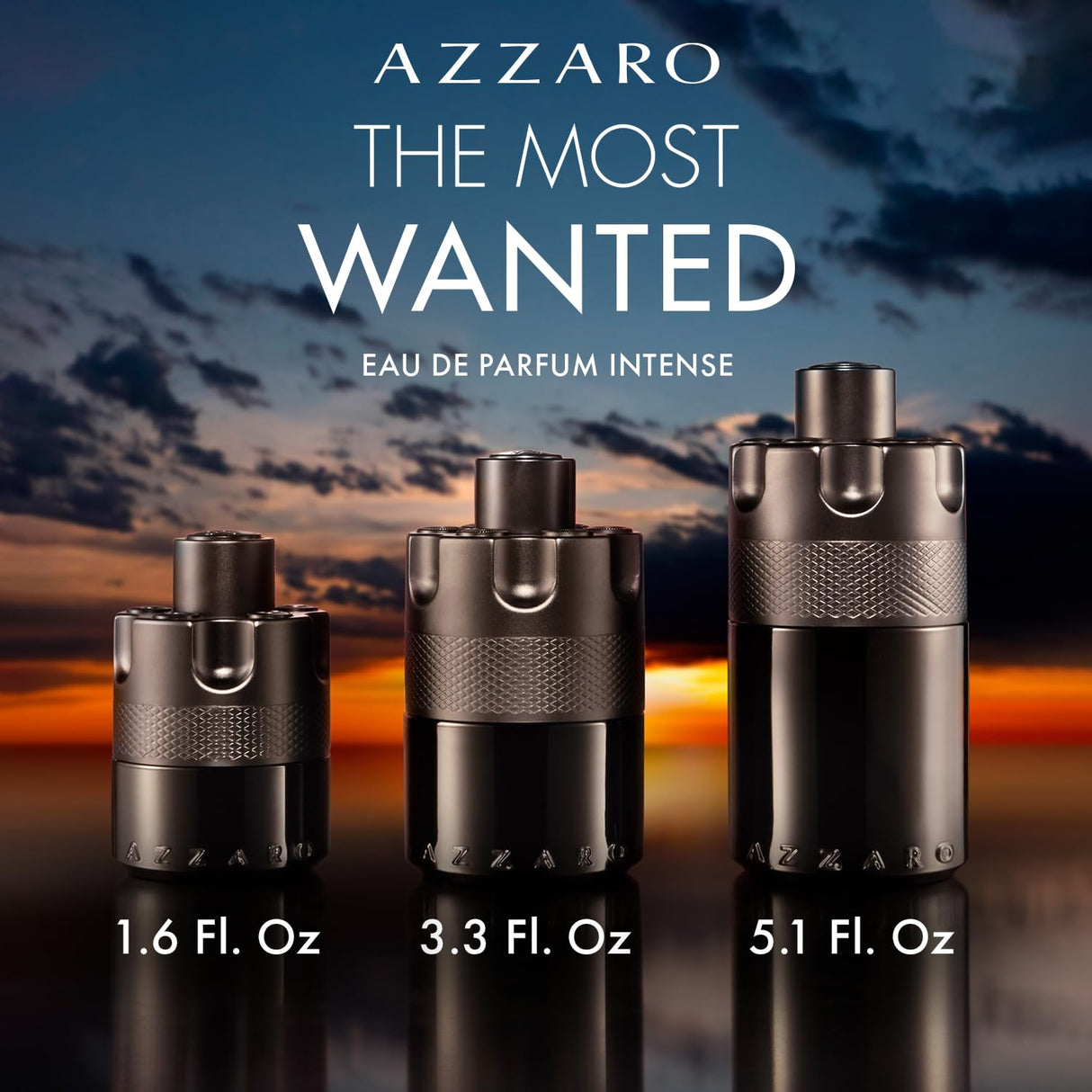 Azzaro The Most Wanted Eau de Parfum Intense - Woody & Seductive Mens Cologne - Fougère, Ambery & Spicy Fragrance for Date Night - Lasting Wear - Luxury Perfumes for Men - Travel Size, 1.6 Fl. Oz