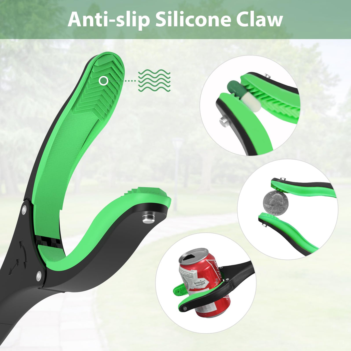 VerdiNex 52" Extra Long Grabber Reacher Tool, Foldable Reacher Grabber Pickup Tool with Strong Magnetic & 360° Rotating Anti-Slip Jaw, Extension Trash Picker Upper Grabber for Indoor & Outdoor