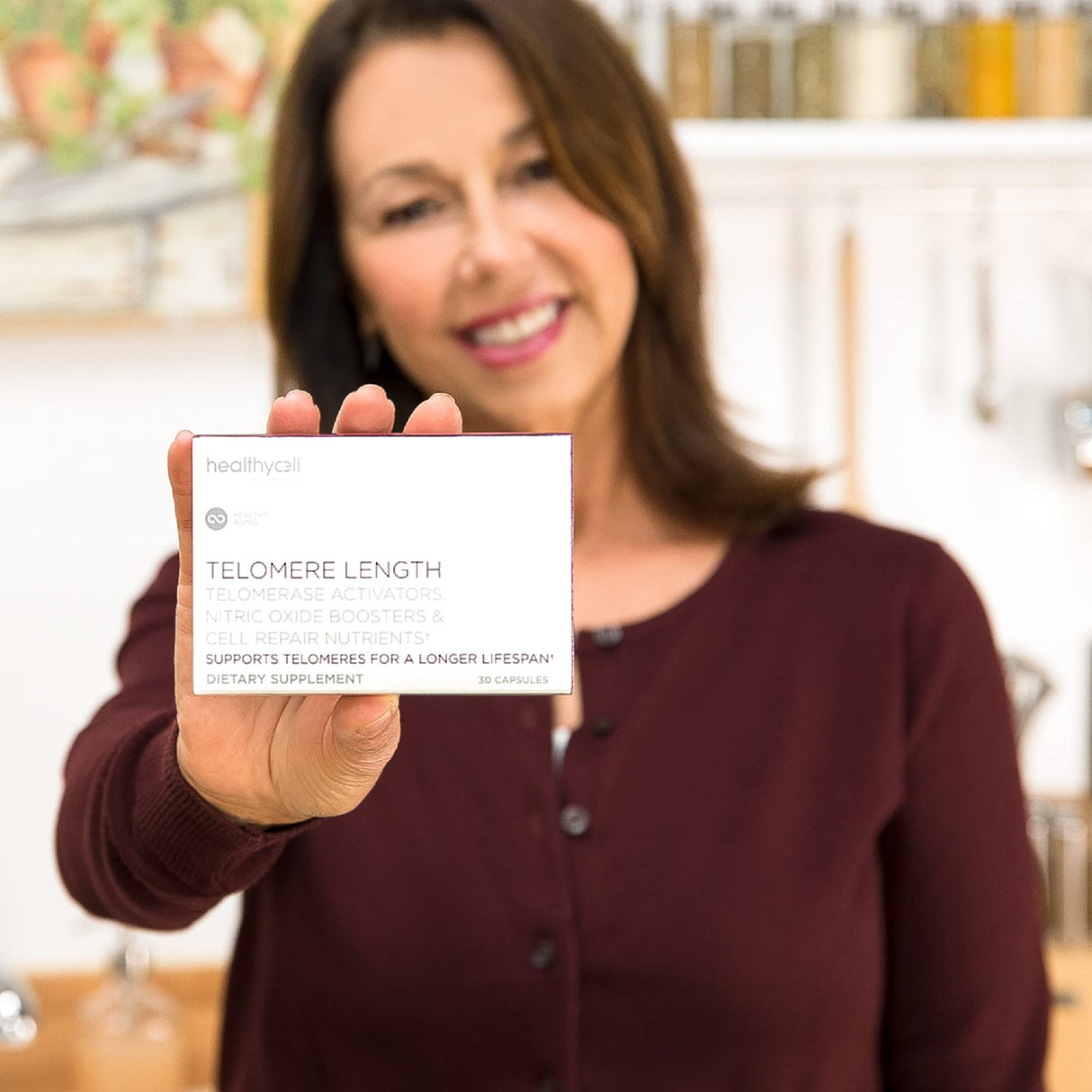 Healthycell Telomere Length Supplement - Anti-Aging Telomere Lengthening Supplements with Phytonutrients & Vitamins for Cellular Health - AC-11, Astragalus & Resveratrol - 30 Capsules