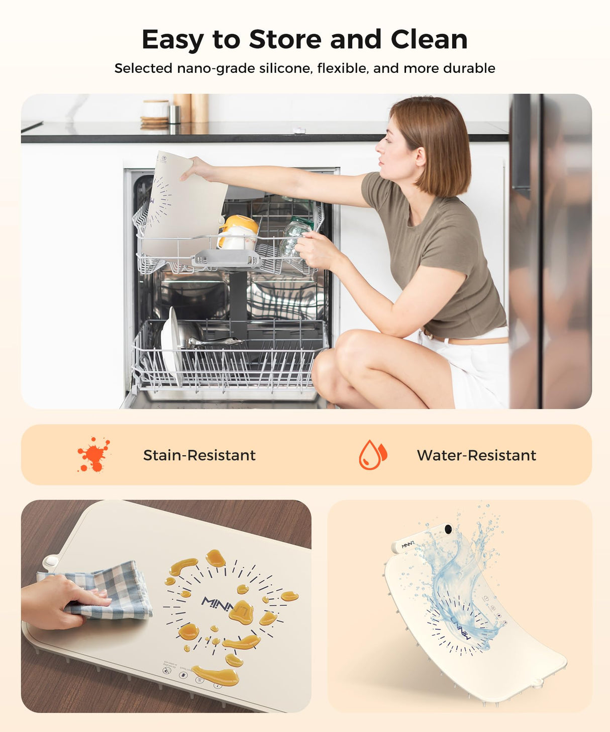 LNNIW Waterproof Food Warming Mat, Color-Changing Electric Heating Tray with 6-Level Temperature Control, 1-6h Timers, Dishwasher-Friendly Food Warmer Mat for Parties, Buffets, and Kitchen Use.