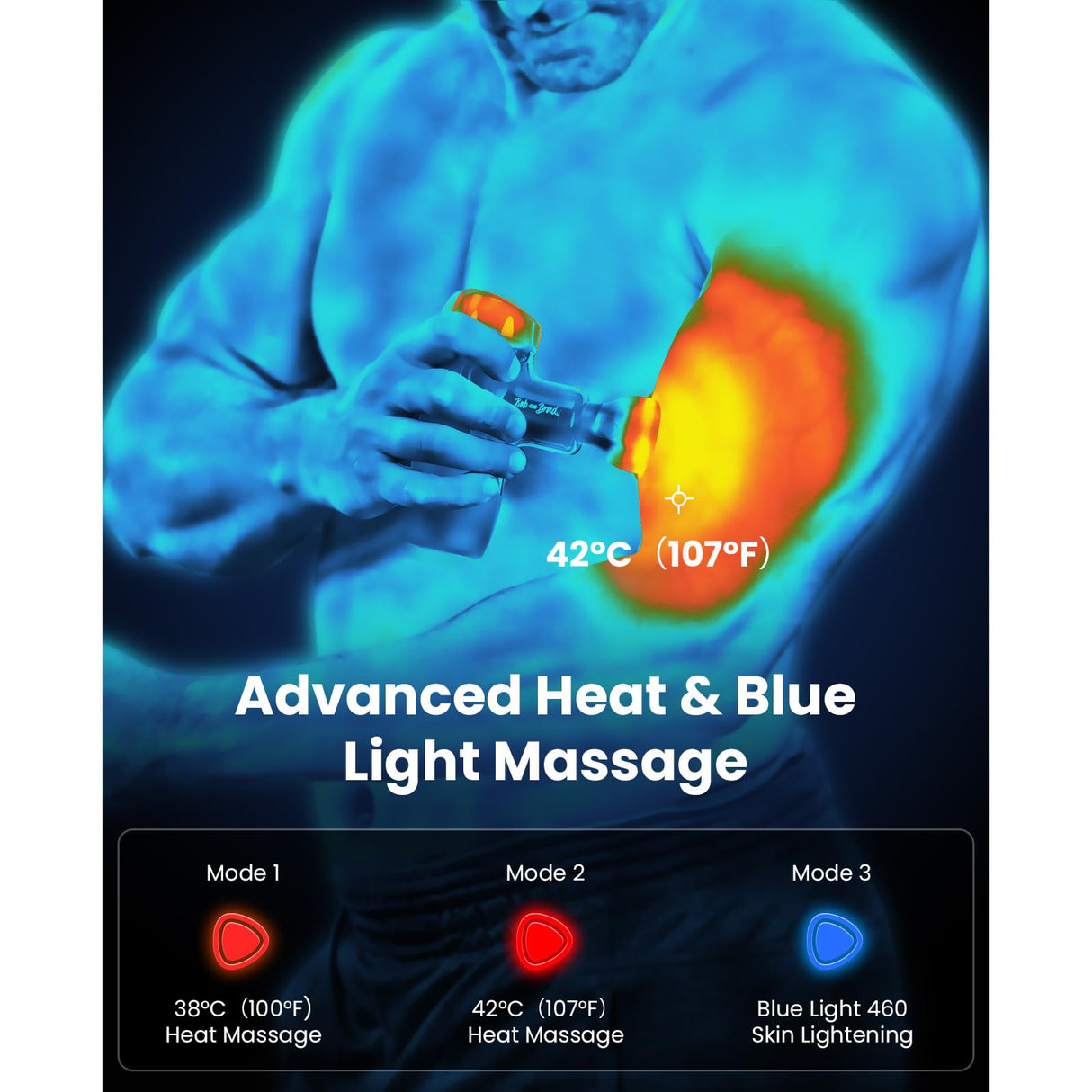 BOB AND BRAD M7 Plus Mini Massage Gun with Heat, Pocket-Sized Heated Deep Tissue Massager, Portable Percussion Muscle Travel Massager Gun, Ultra Light Small & Quiet Massage Gun, FSA and HSA Eligible