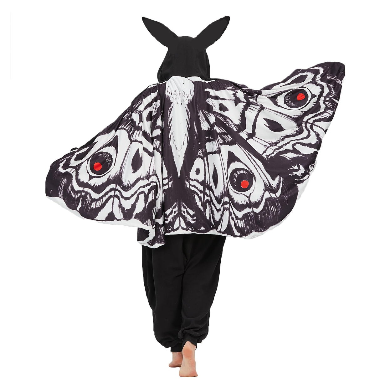 MORNINGFLY Mothman Onesie Pajamas Mothman Costume Adult Halloween Onesie Christmas Cosplay Unisex Party Costume