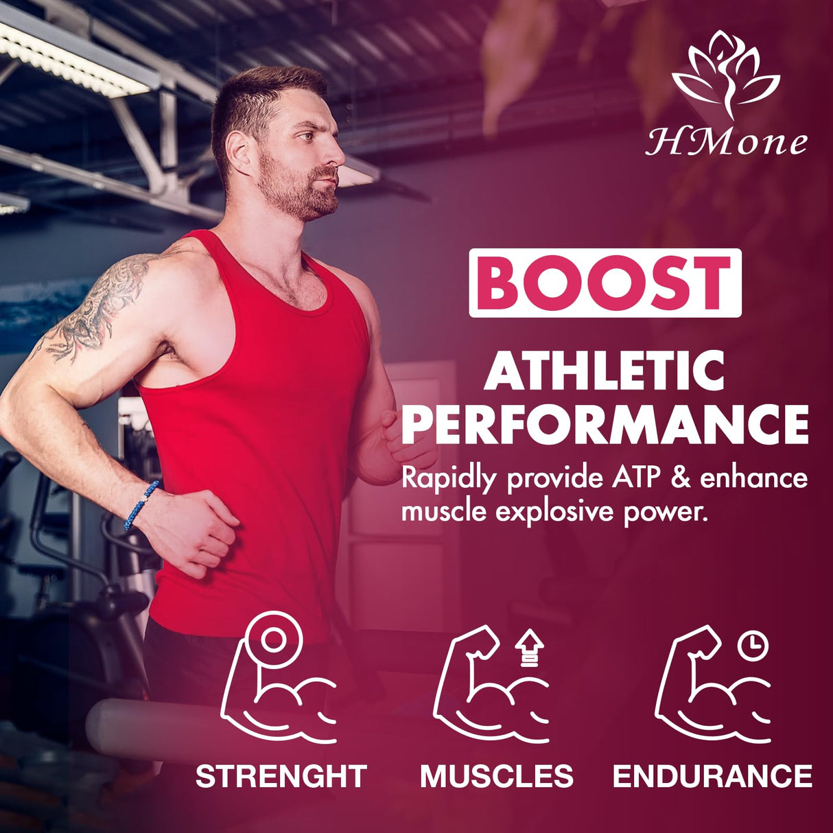 HMone Creatine Monohydrate Gummies - 5g for Men & Women, 160 Count and Creatine Chewable Supplements for Muscle Gain, Muscle Strength, Energy Boost, and Muscle Builder, Sugar Free, Vegan