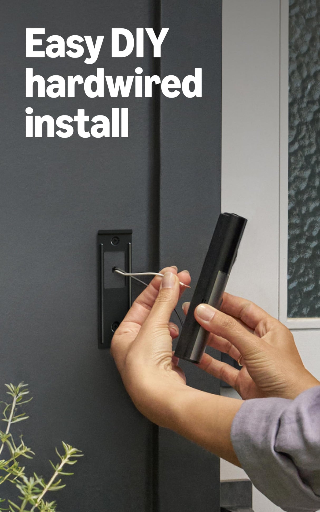 Ring Wired Doorbell Pro (newest model), Home or business security, Retinal 4K with wide-angle video, 10x Enhanced Zoom, and Low-Light Sight, Deep Silver