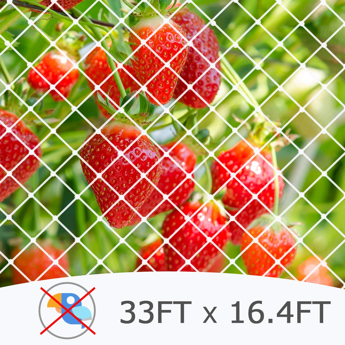 Coolrunner Anti-Bird Netting, 33FT x 16.4FT Bird Net, Nylon Garden Netting