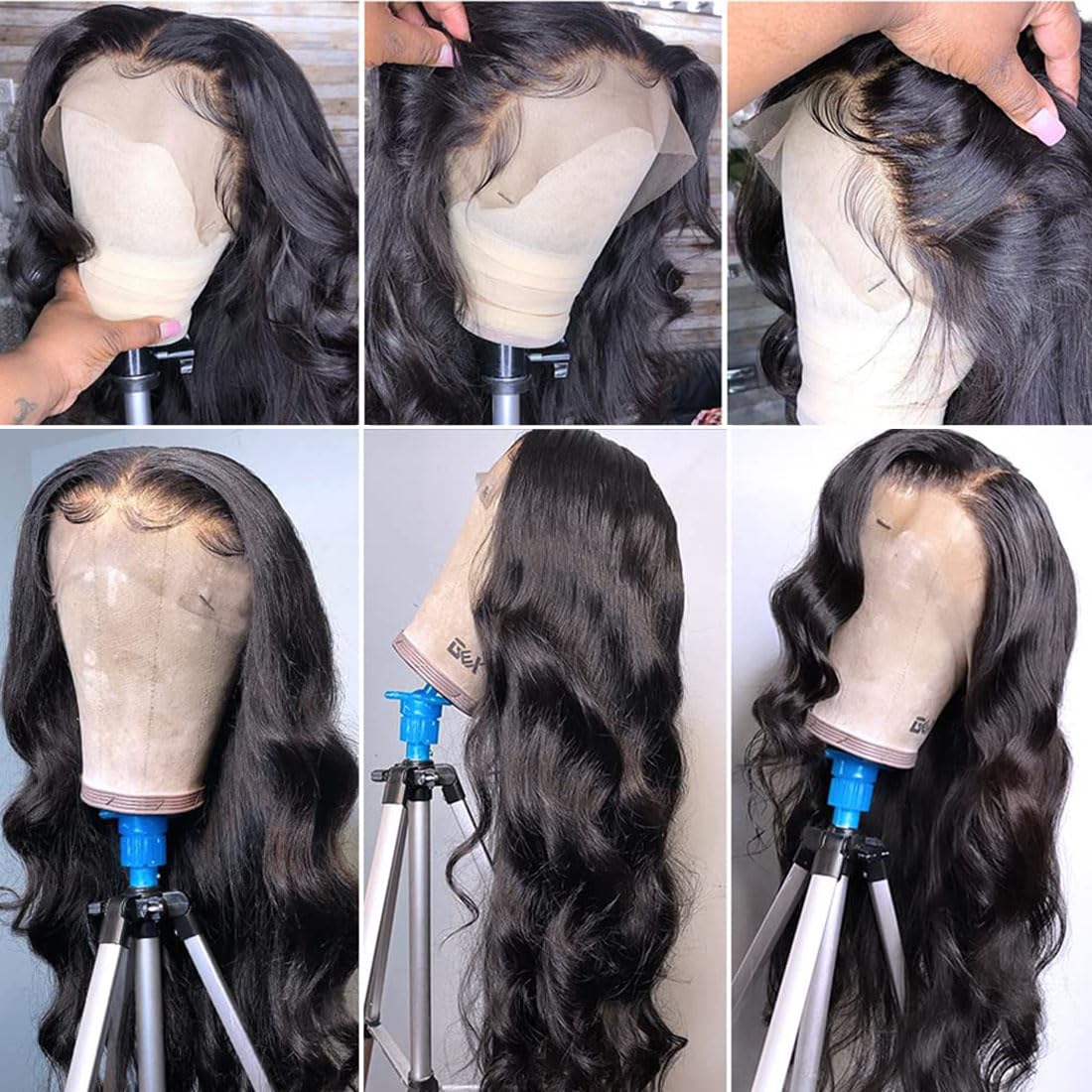 GOMOST Body Wave Lace Front Wigs Human Hair Pre Plucked 180 Density 13x4 HD Lace Frontal Wigs for Black Women Glueless Wigs Brazilian Virgin Human Hair Wig with Baby Hair 24 Inch