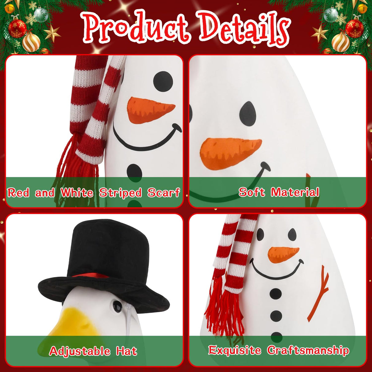 Christmas Goose Outfit Winter Snowman Goose Costume for Outdoor Decor