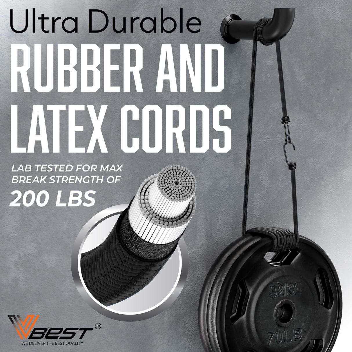 VBEST Heavy Duty Bungee Cords with Hooks - 10 Piece 18 Inch Bungie Cords Set