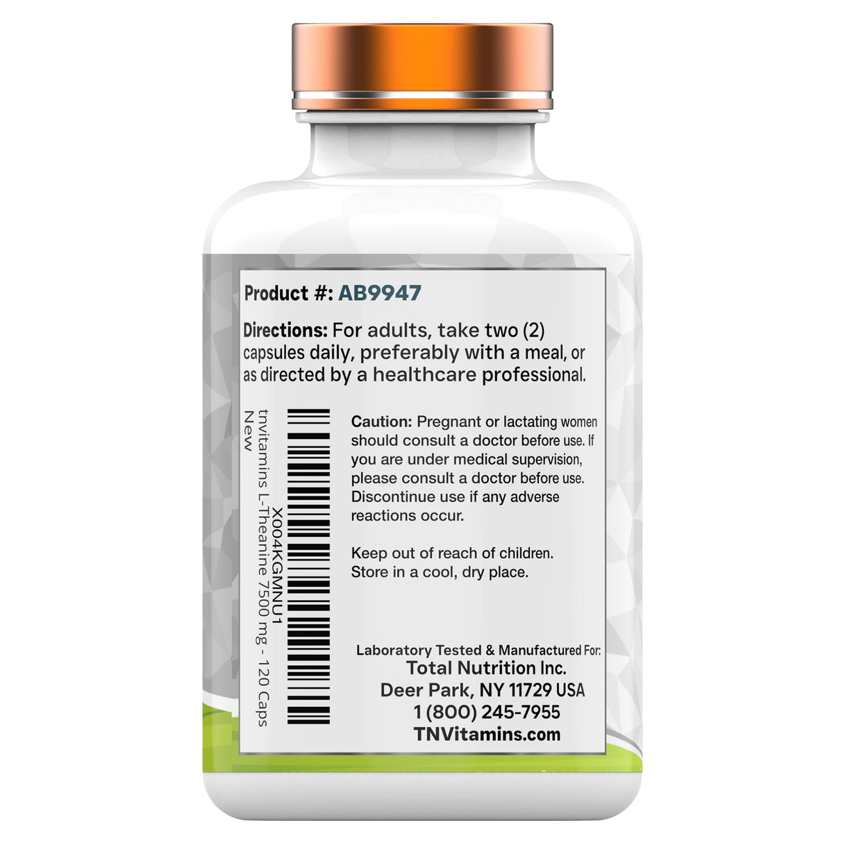 L-Theanine 500 mg Per Serving - 180 Capsules | Keep Calm, Cool, Collected, Alert, & Focused | L-Theanine Supplement May Support Mood, Brain, & Cognitive Function* | Non-GMO, Made in The USA!