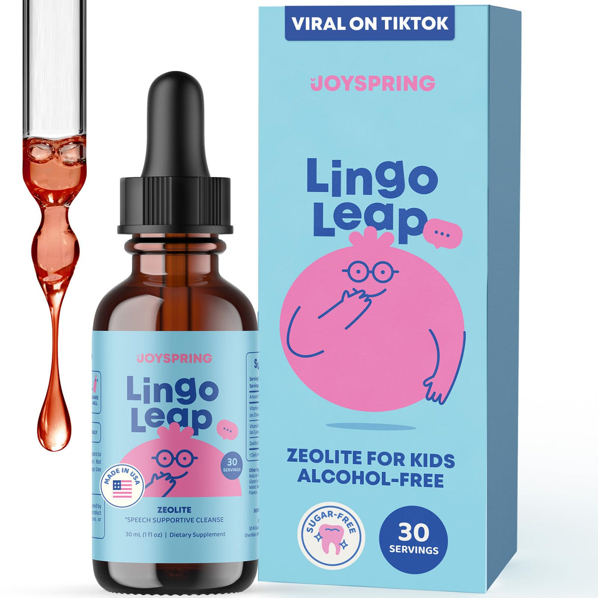 JoySpring Speech & Communication Support for Kids | Zeolite Supplement for Wellness | Supports Development & Learning | Made in USA