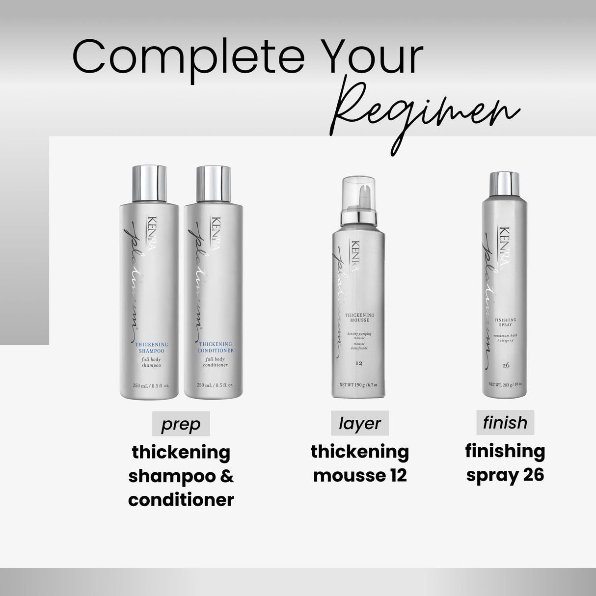 Kenra Platinum Thickening Shampoo | Provides Nourishment & Delivers Shine | Increases Thickness & Volume | Body & Fullness | Protects Against Humidity | All Hair Types | 31.5 fl. Oz