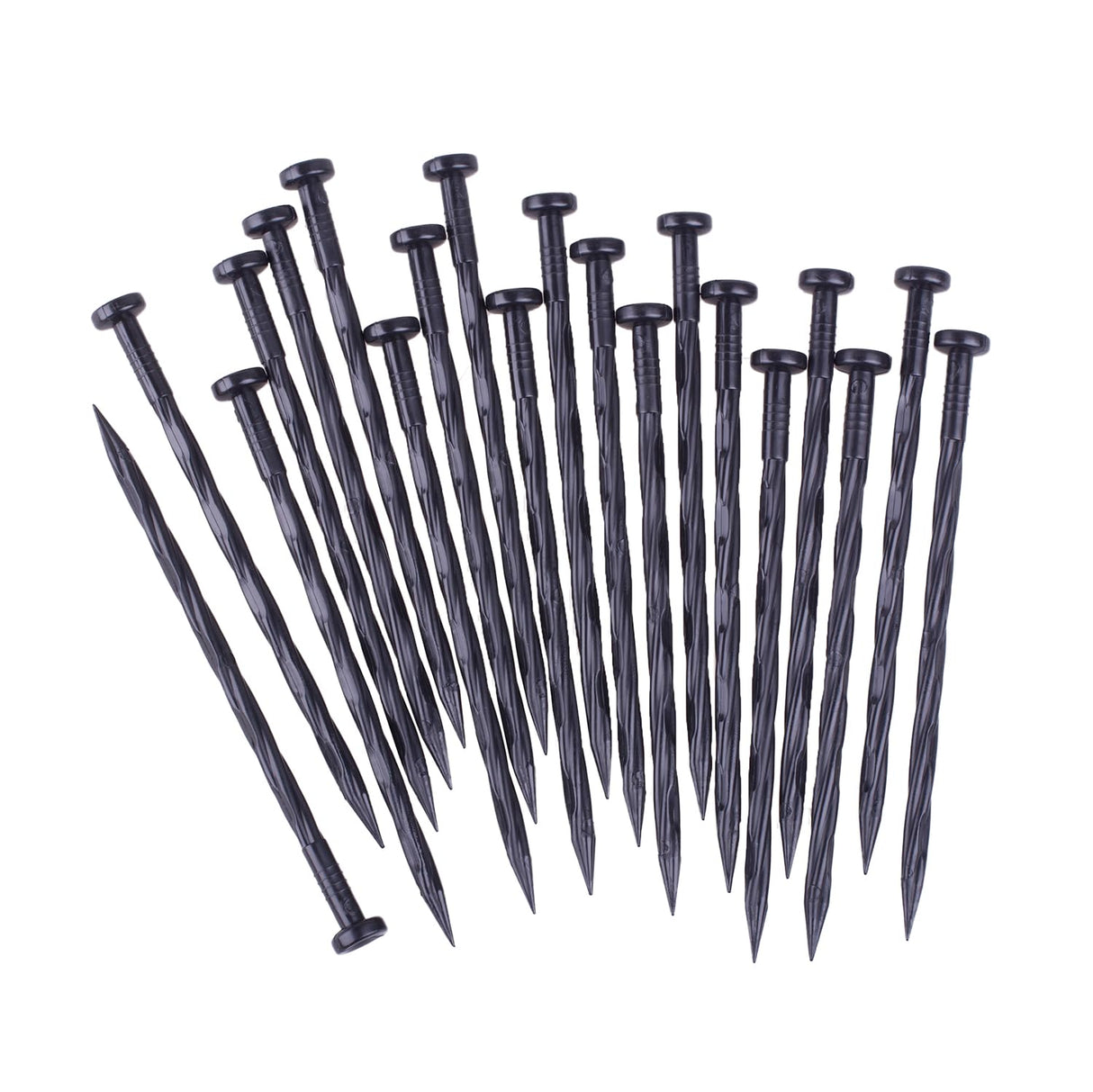 100PCS Spiral Landscape Anchoring Spikes, 8 Inch Landscape Spikes, Nylon Landscape Anchoring Spike for Garden Lawn Yard, Paver,Weed Barrier, Artificial Turf (8in - 100 Count)