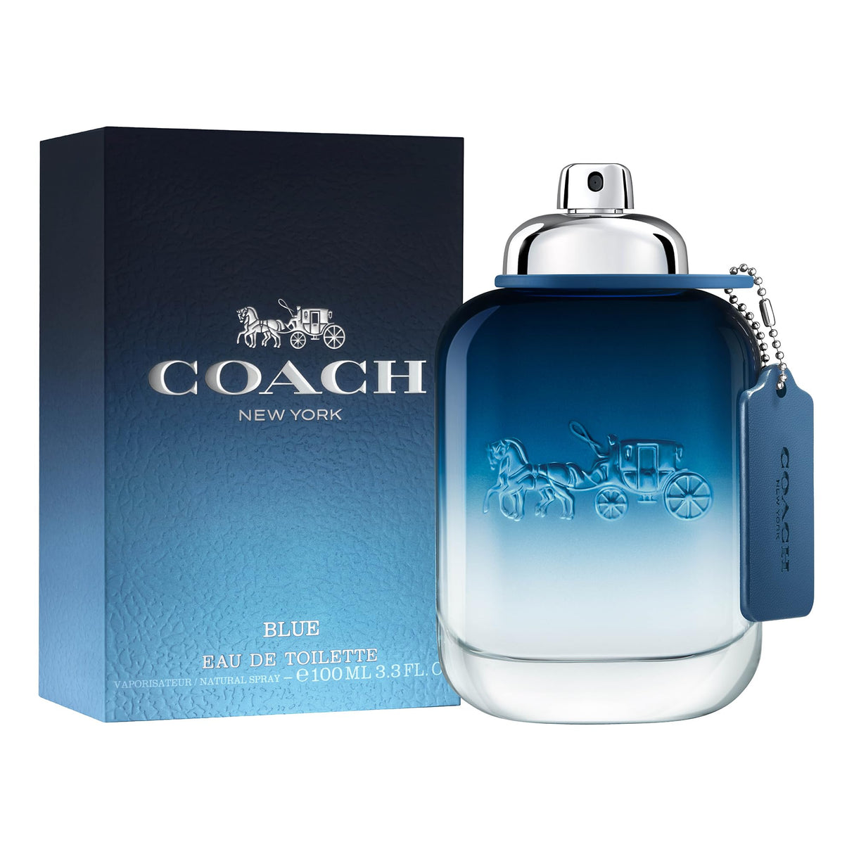 Coach Blue Eau de Toilette - Long Lasting Fragrance with notes of Lime Oil, Black Pepper & Amber - Fougere & Aquatic - 3.3 fl. oz.