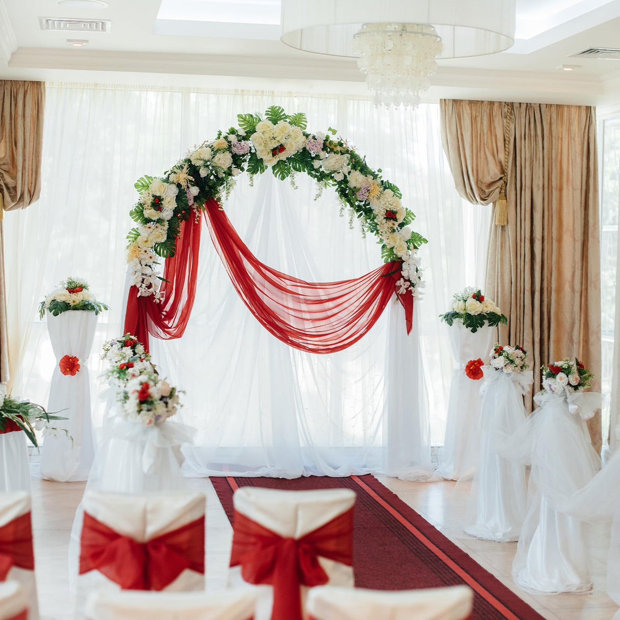 RUBFAC 94" Metal Garden Arch Trellis for Climbing Plants Outdoor, Garden Arbors and Arches, Halloween Archway for Pumpkin Balloon Rose Vines Wedding Christmas Birthday Party Decorations, Army Green