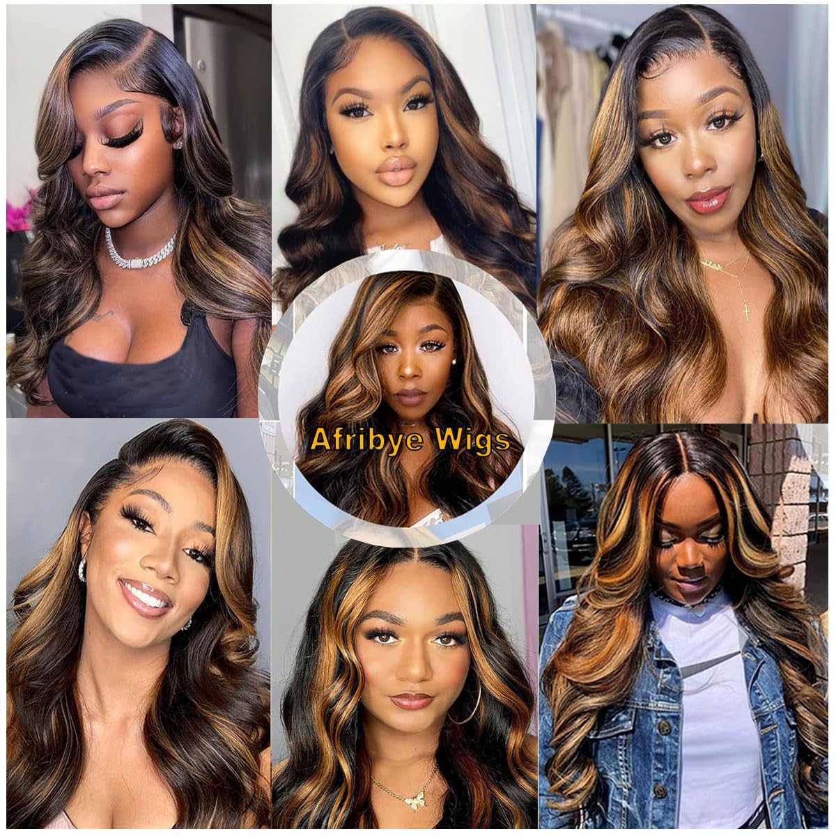30 inch 13x6 Highlight Body Wave Lace Front Wigs Human Hair Pre Plucked 200% Density FB/30 Ombre Frontal Wigs Human Hair HD Lace Wig Glueless Balayage Wigs for Black Women Human Hair Bleached Knots