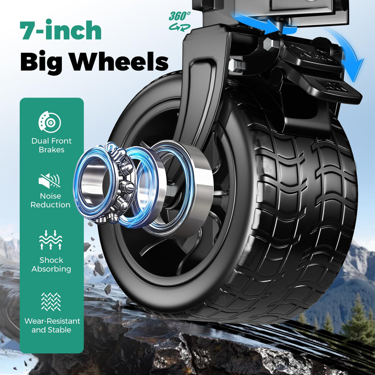 SUNNYFEEL 400L Large Capacity Double Decker Wagon with Tailgate