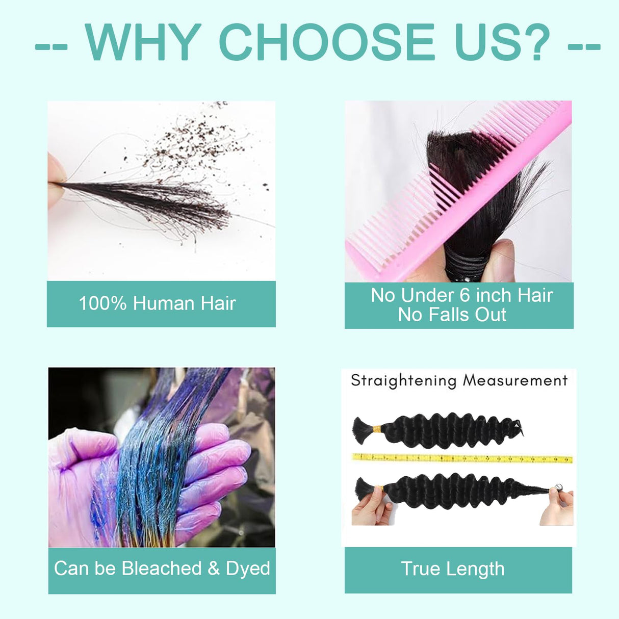 Human Braiding Hair for Boho Braids Human Hair 110g 24 Inch Curly Boho Hair for Braiding Knotless 12A Deep Wave Bohemian 3 Bundles/Pack Natural Color