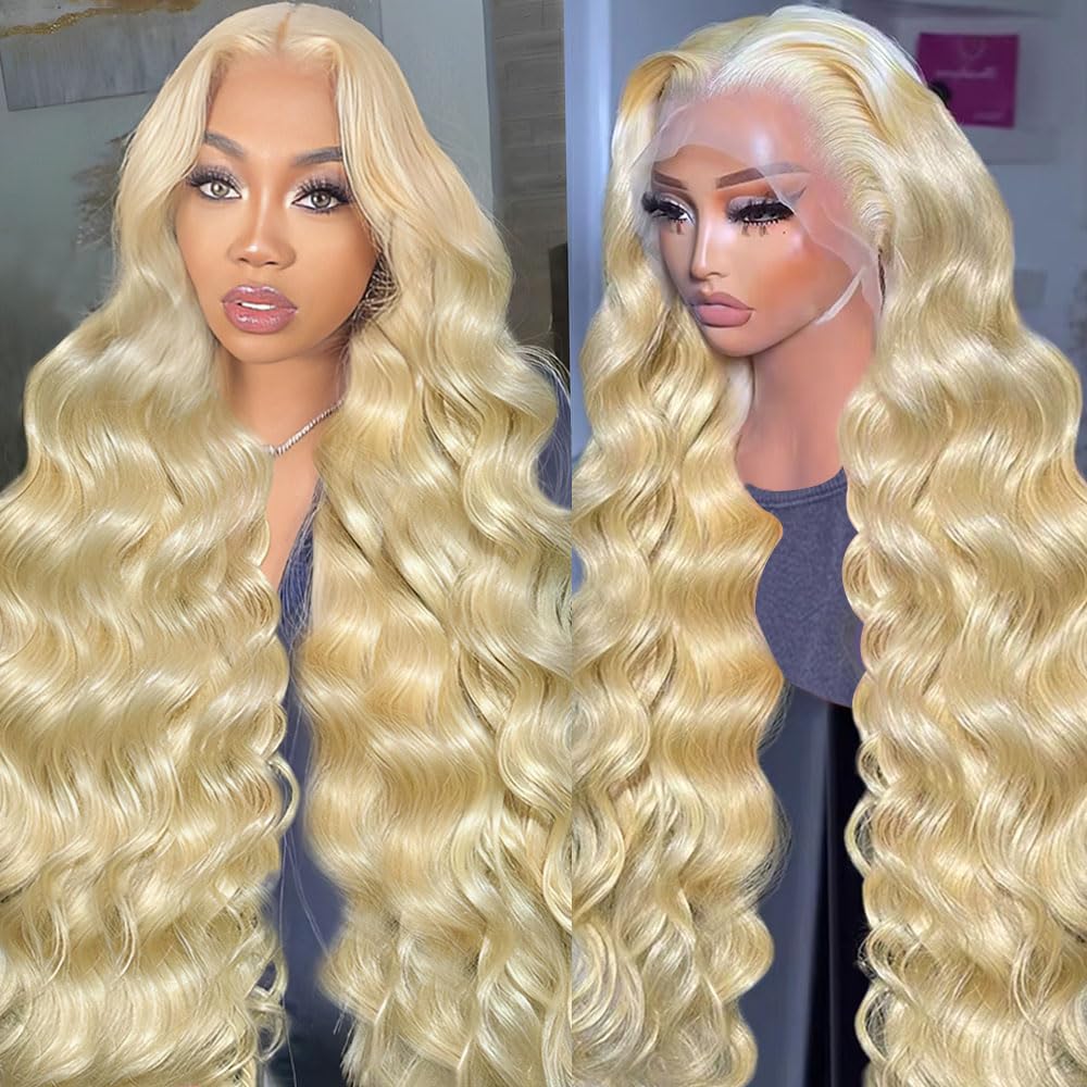 Gurdasa 30 Inch 613 13x6 Lace Front Wig Human Hair 200 Density Blonde Wig Human Hair Blonde Body Wave Lace Front Wigs Human Hair Pre Plucked 613 HD Lace Frontal Wigs Human Hair 613 Human Hair Wig