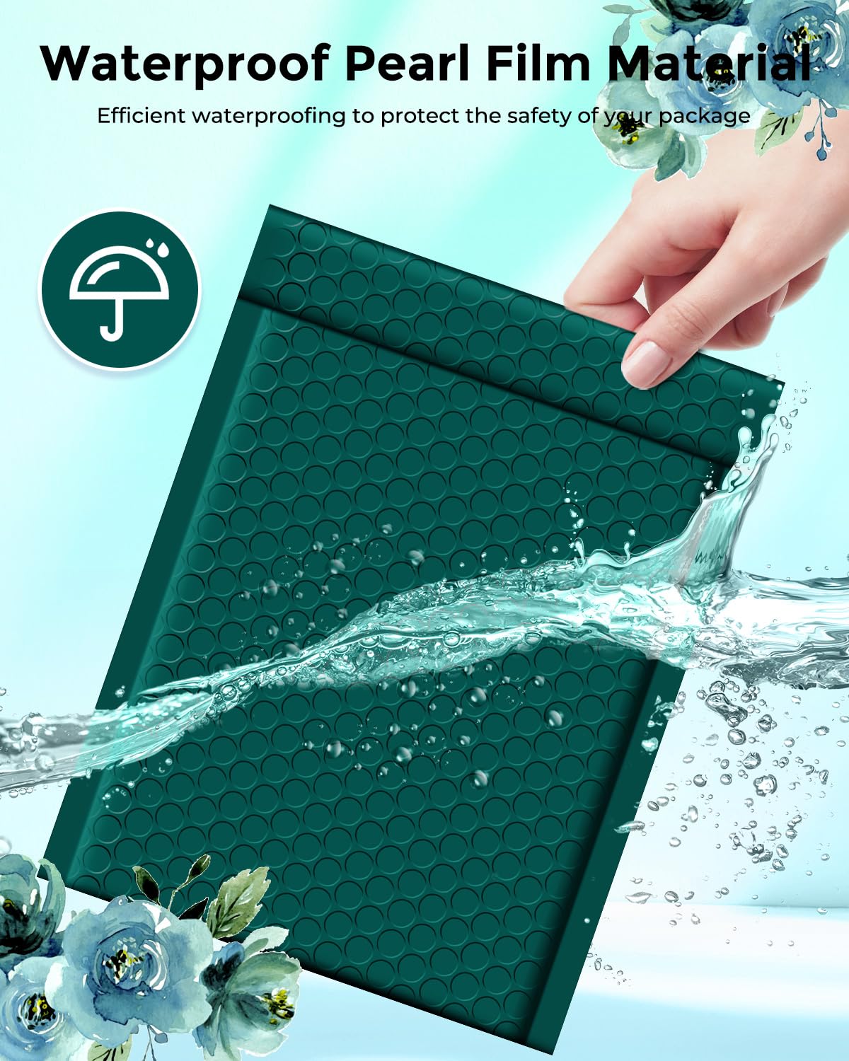 Metronic Bubble Mailers 6x9 Inch 100 Pack Forest Green Usable Size 6x10" Padded Envelopes Self-Sealing Bubble Mailer Perfect for Christmas Gift Packaging, Shipping, Mailing, Small Business Bulk