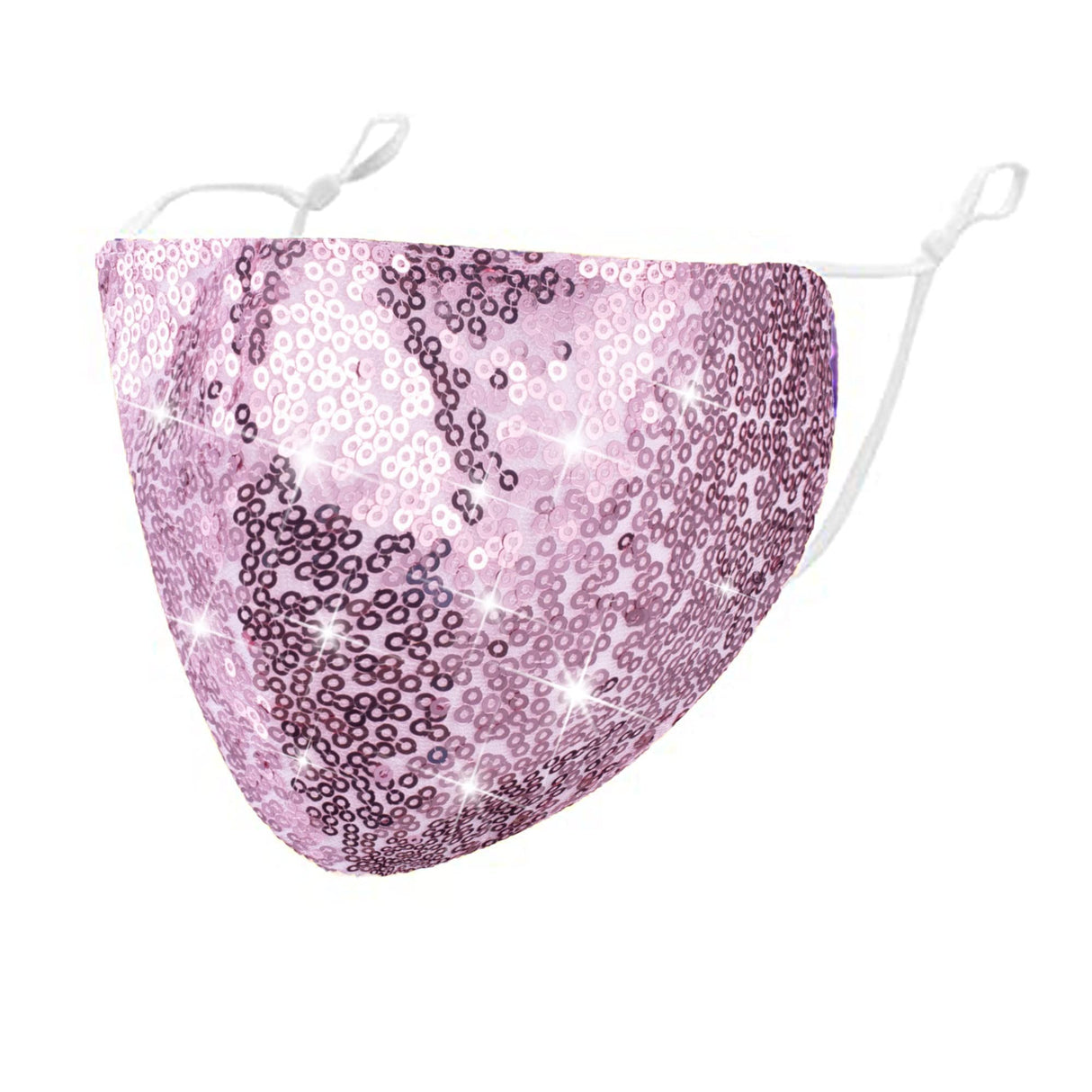 MLGDA Sparkly Sequin Face Cover Glitter Cotton Sequins Masc Masquerade Face Covering (B)