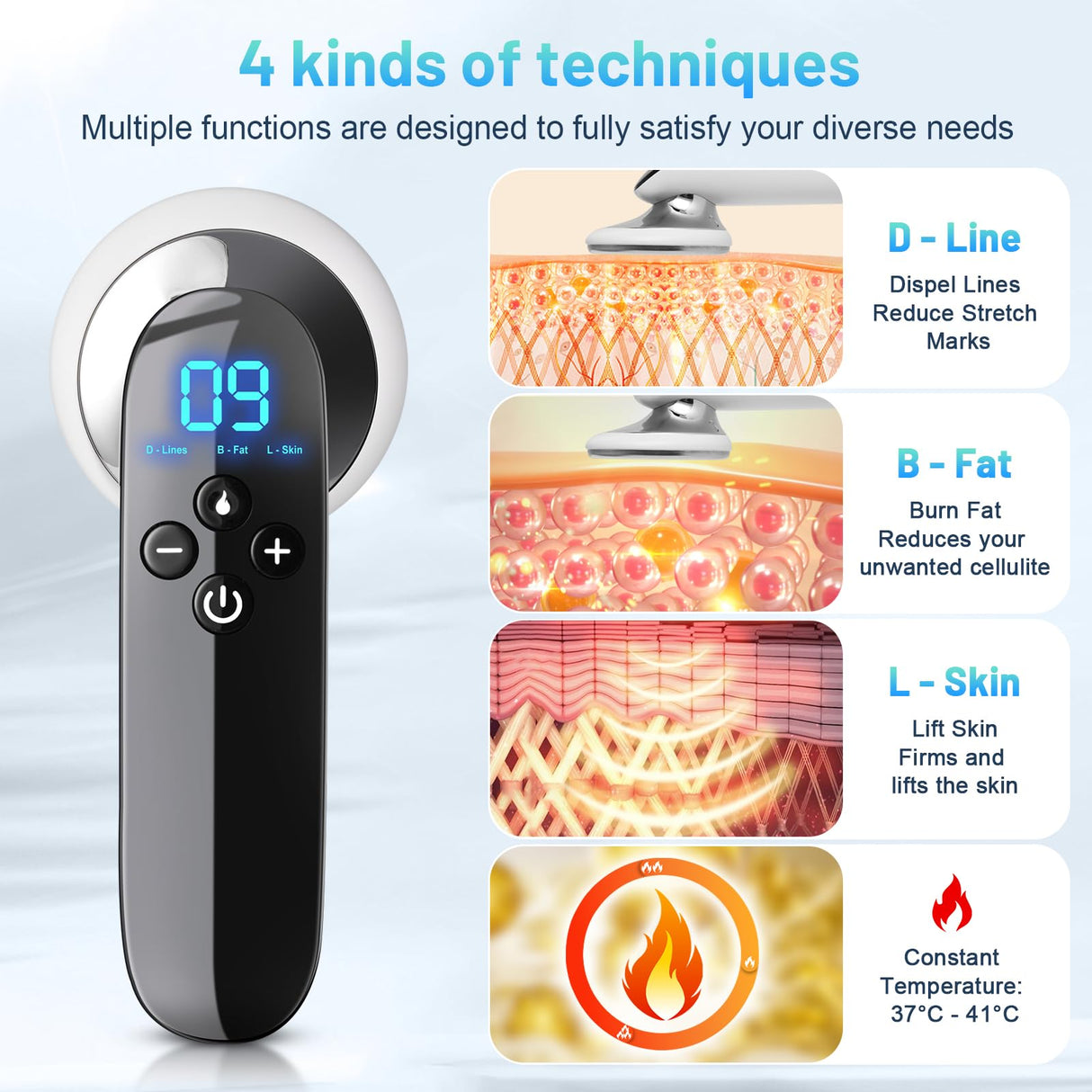 NeibuGlow Body Shaping Machine – Cordless Handheld Massager for Belly, Waist, Arms, Legs, Butt – Skin Firming Tool for Women-BS01