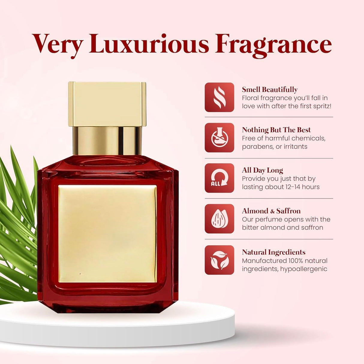 Equivalence Of Baccarat 540 Extrait de Parfum Inspiration Bottle 50ml.- Long Lasting Daily 12-14 Hours 50% OF FRAGRANCE Concentrated Spray,99% Same Fragrance (Elixir de Perfume)