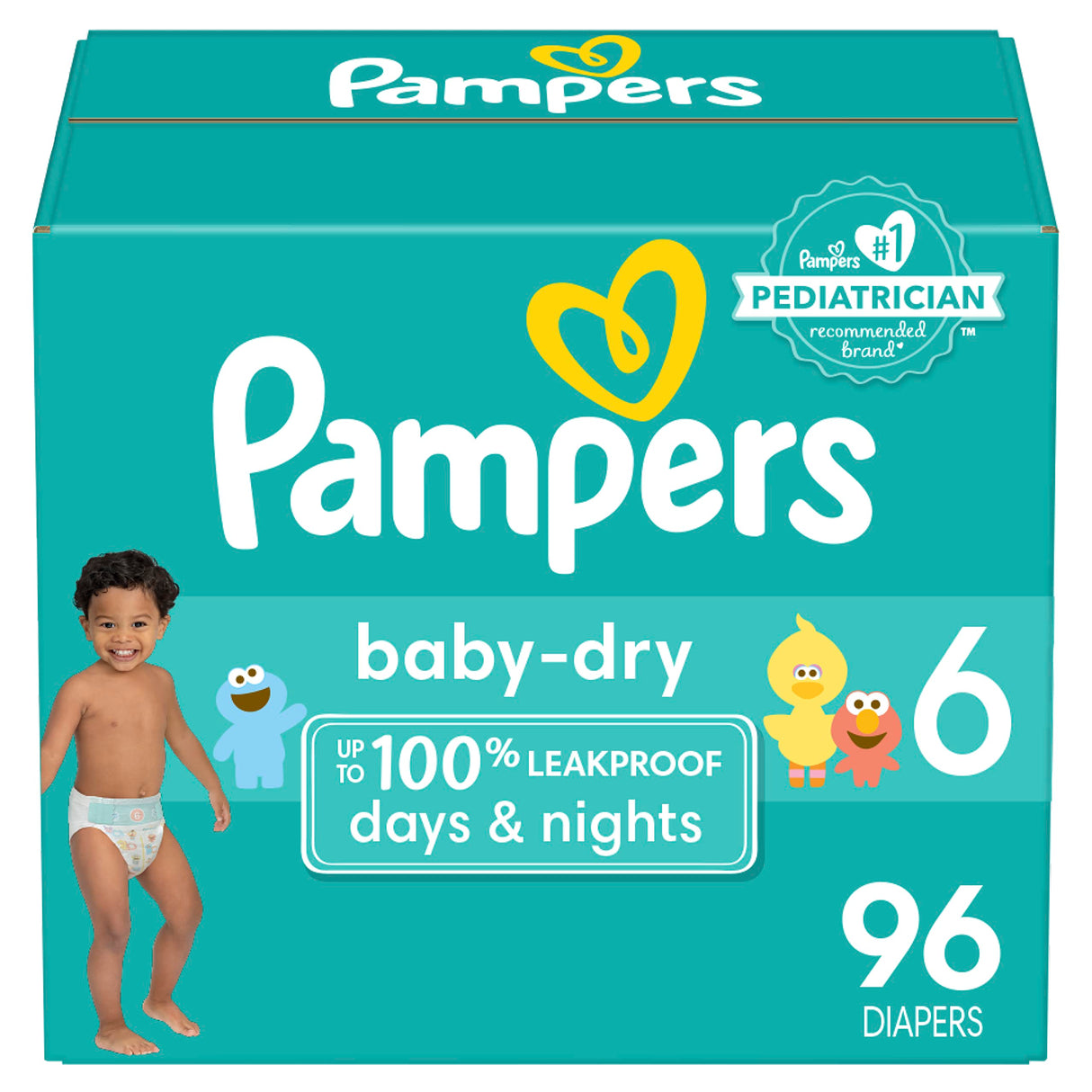 Pampers Diapers - Baby Dry - Size 5, 164 Count, Absorbent Disposable Infant Diaper (Packaging May Vary)