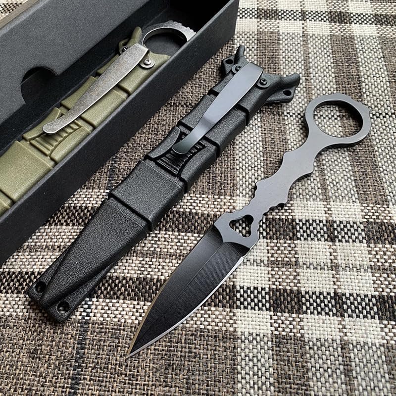 Socp Dagger Knife EDC Fixed Blade Knife with Sheath 440C Steel Blade Tactical Knives Outdoor Camping Portable for Men