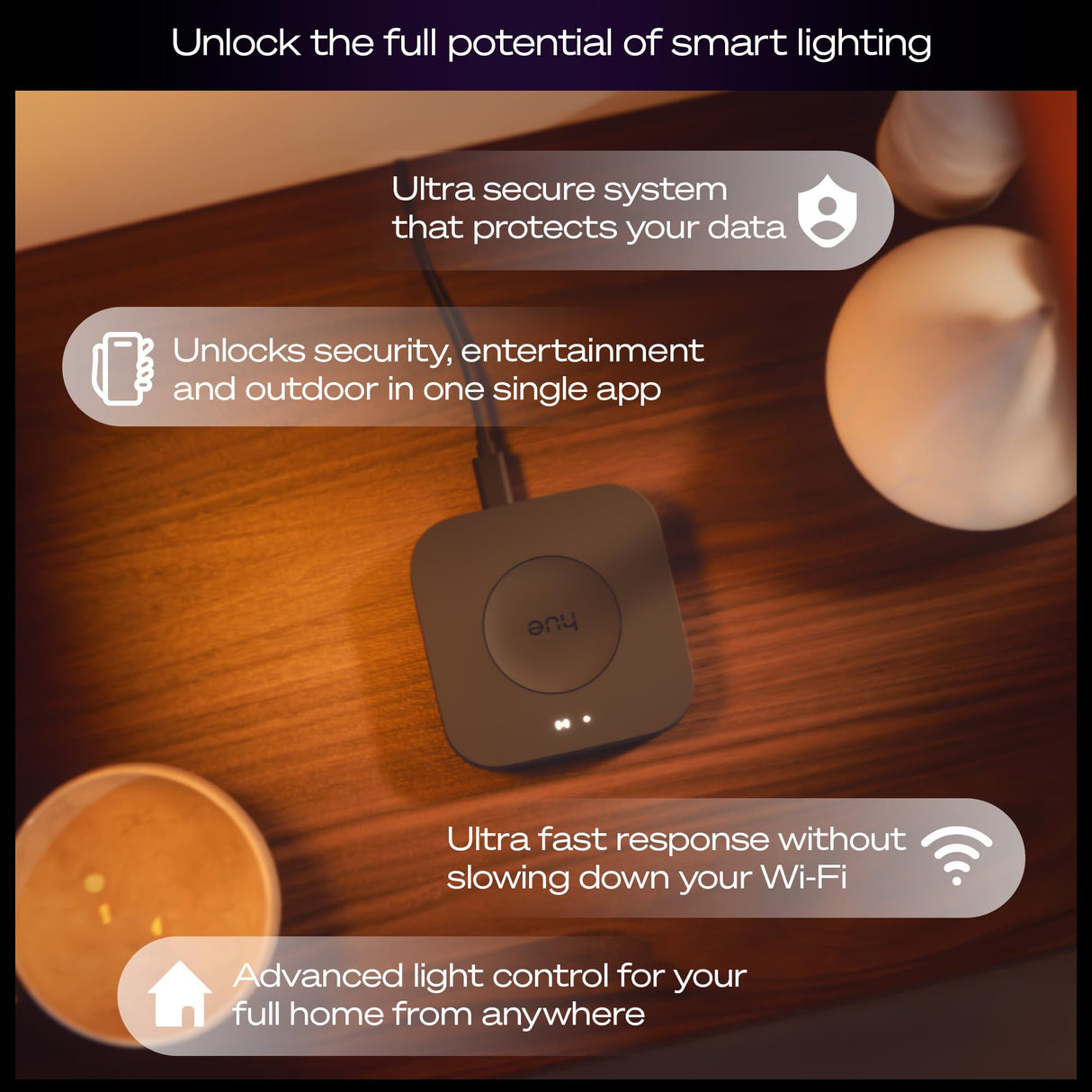 Philips Hue Bridge Pro, Smart Light Hub, Wireless, Advanced Encryption, Supports 150+ Lights & 50+ Accessories, Works with Apple Home, Alexa, Google, Samsung SmartThings