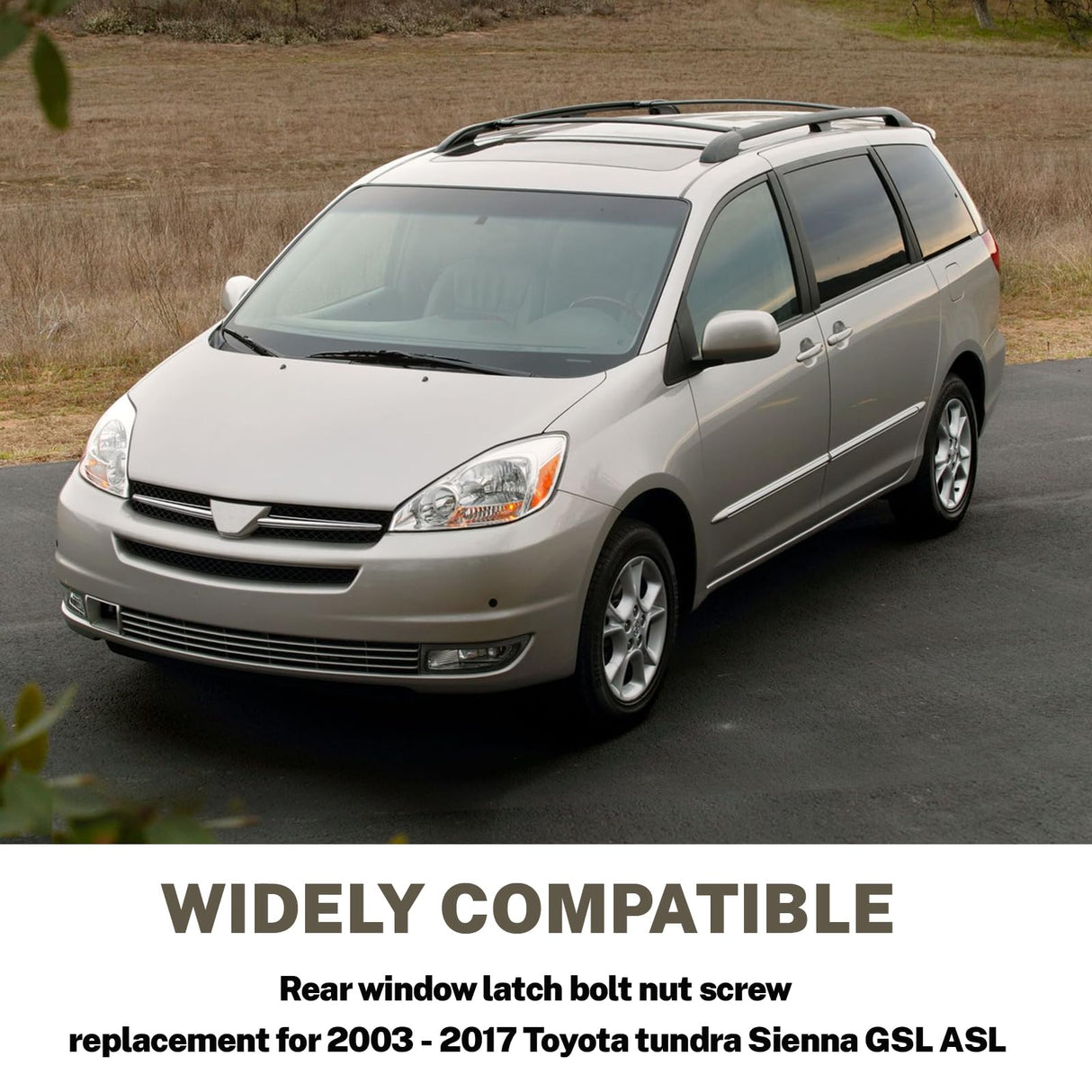 Rear Window Latch Bolt Nut Screw Cab Glass Fits 2003-17 Sienna GSL ASL - 1 Set