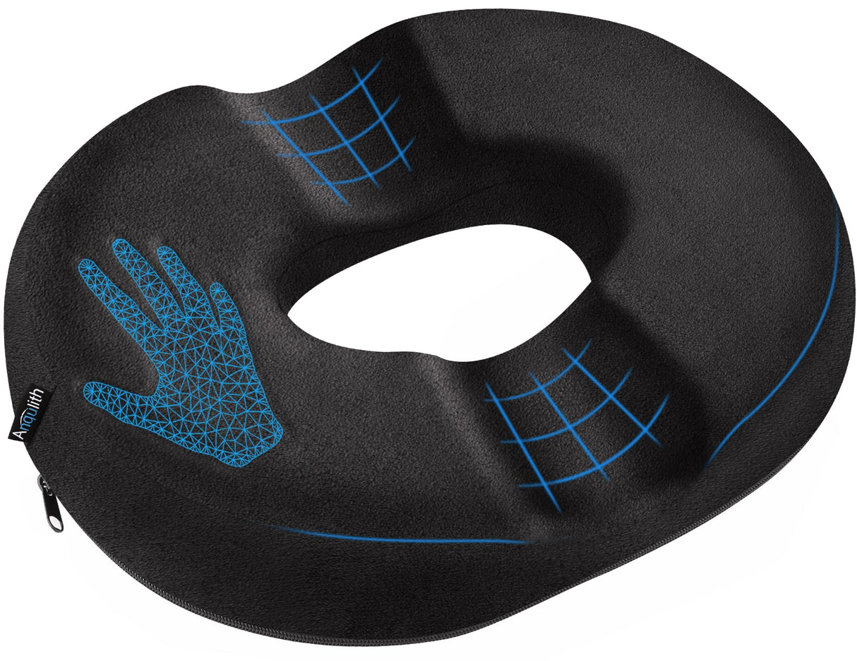 Donut Pillow for Tailbone Pain Relief and Hemorrhoid, Non-Slip Donut Cushion help relieve discomfort from Hemorrhoids, Surgery, and Postpartum , Ideal for Seat Cushions for both Home Office Chairs