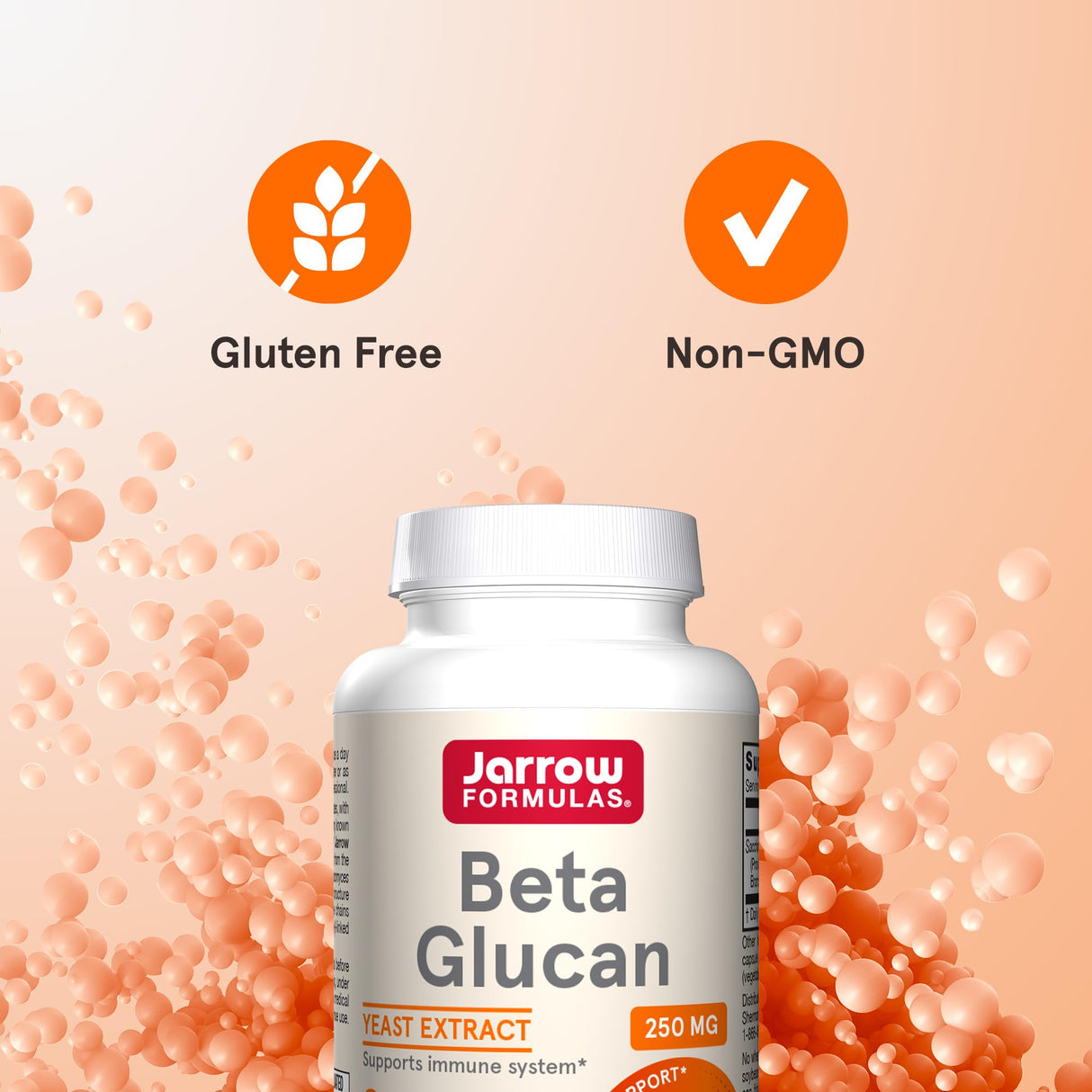 Jarrow Formulas® Beta Glucan, Dietary Supplement, Immune Support for Immune Health, 60 Capsules, 60 Day Supply
