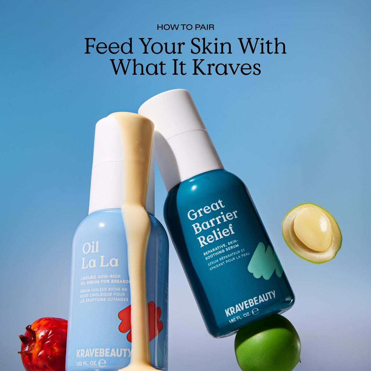 KraveBeauty Jumbo Great Barrier Relief, Soothing Skin Barrier Repair Serum, Contains Tamanu Oil to Soothe and Calm Redness, For All Skin Types, Vegan & Cruelty Free, 3.38 fl oz