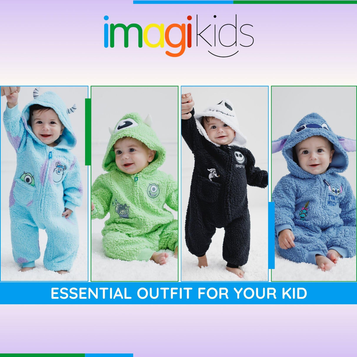 Disney Nightmare Before Christmas Jack Skellington Newborn Baby Boys Cozy Sherpa Zip Up Cosplay Coverall Black 3-6 Months