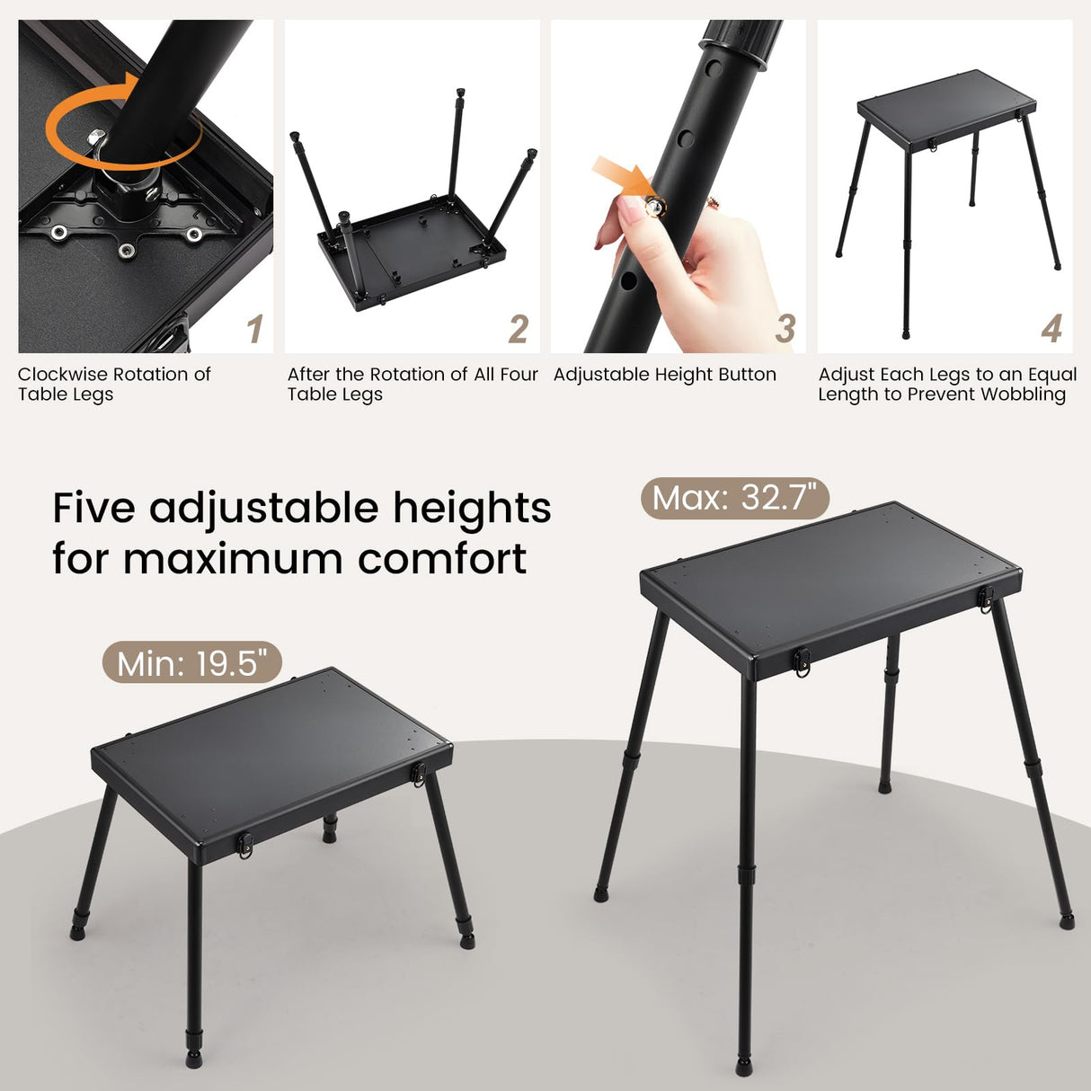 Joligrace Rolling Manicure Table 5 Drawers Makeup Case Foldable Nail Desk Cosmetology Case on Wheels Nail Tech Table with Brush Pouch for Technician Workstation Mobile Makeup Artist Trolley Black