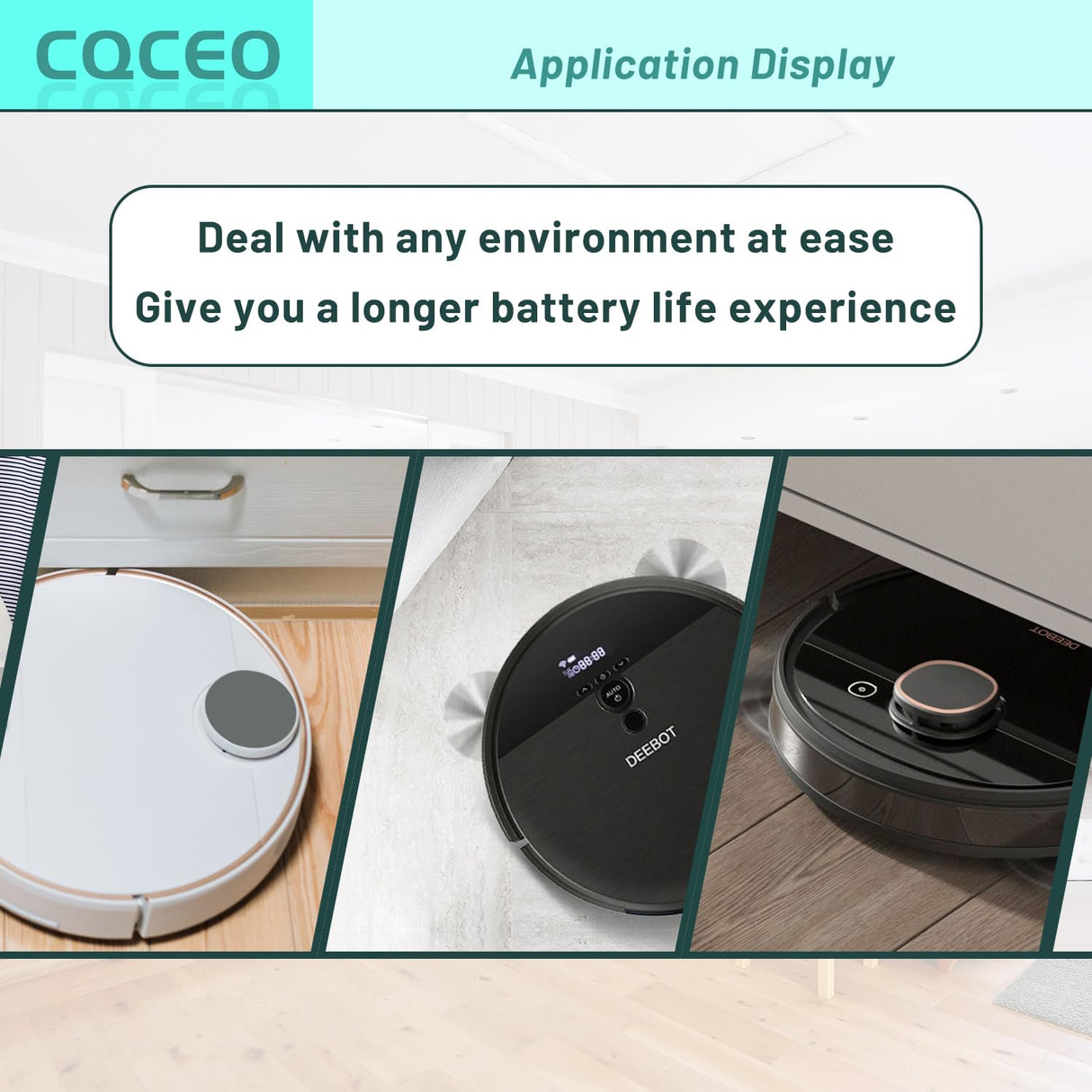 CQCEO Vacuum Battery Replacement for ILIFE A4s, A4s pro, A6, A7, A8, A9, V7, V7S, V7 PRO W450 Robotic Vacuum Cleaners 14.4V/3400mAh