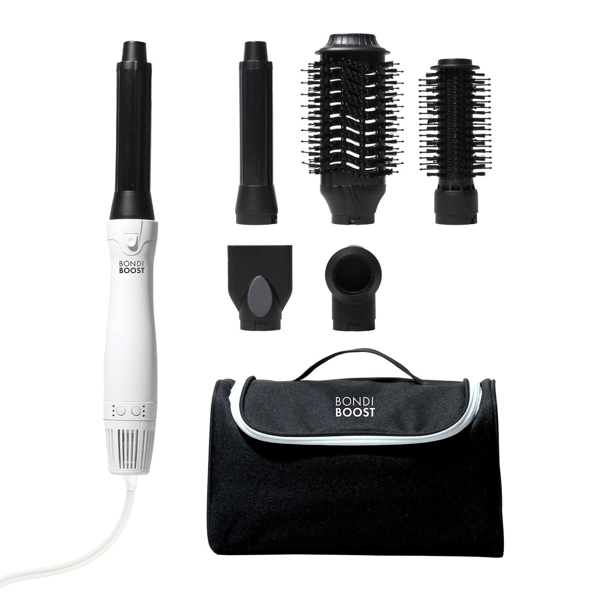 BONDIBOOST Everlast Airstyler Styling Brush, 6 Head Styling Tool for Salon Quality Hair with Ceramic Attachments + Versatile Heat & Airflow Settings + All Hair Types